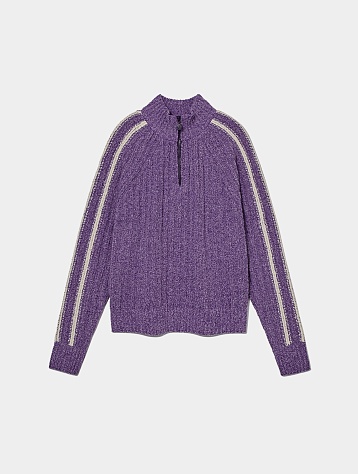 Женский свитер OPEN YY Ribbed Half-Zip Pullover Purple