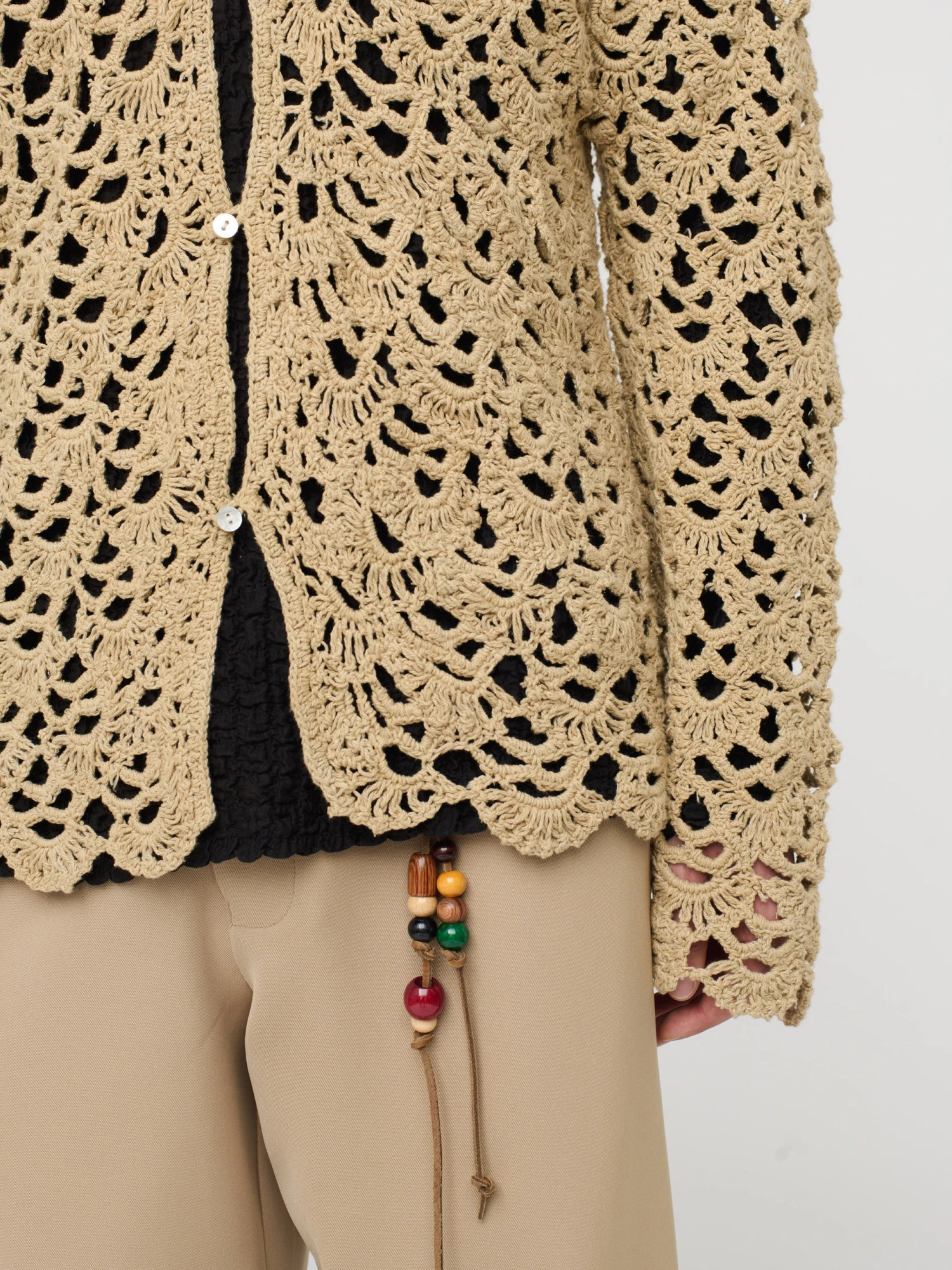 Кардиган Song for the Mute Crochet Beige