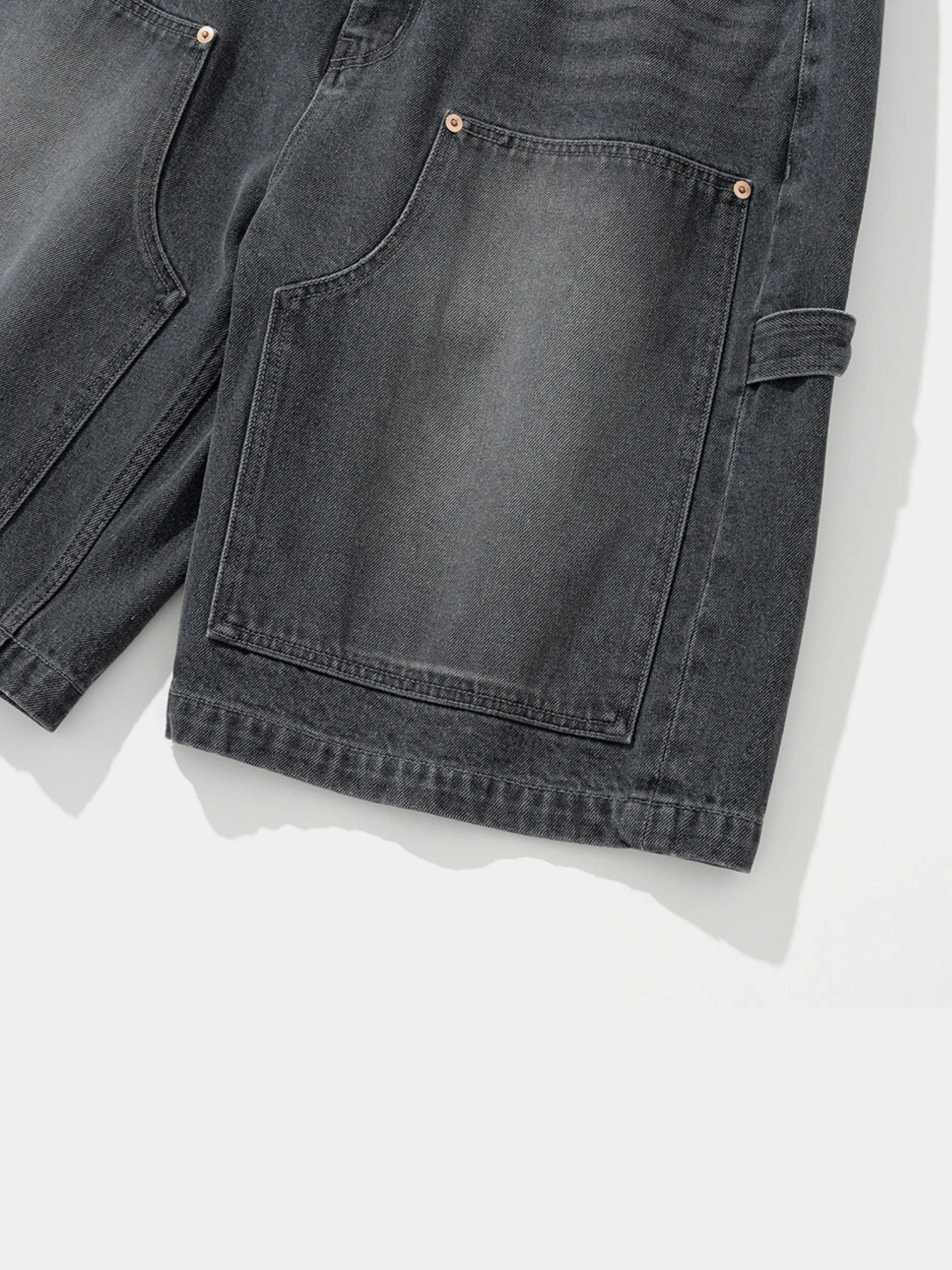 Шорты Uniform Bridge Double Knee Denim 12oz Washed Black