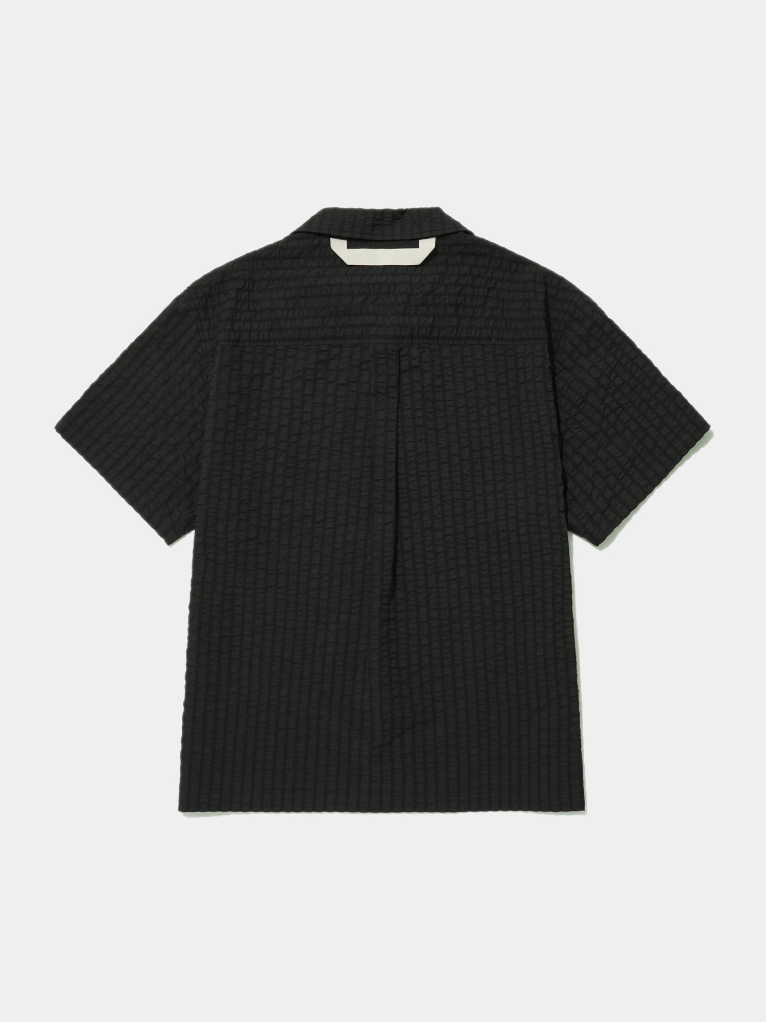 Рубашка MERELY MADE Premium Wide Seersucker Cuban Collar Asphalt Black