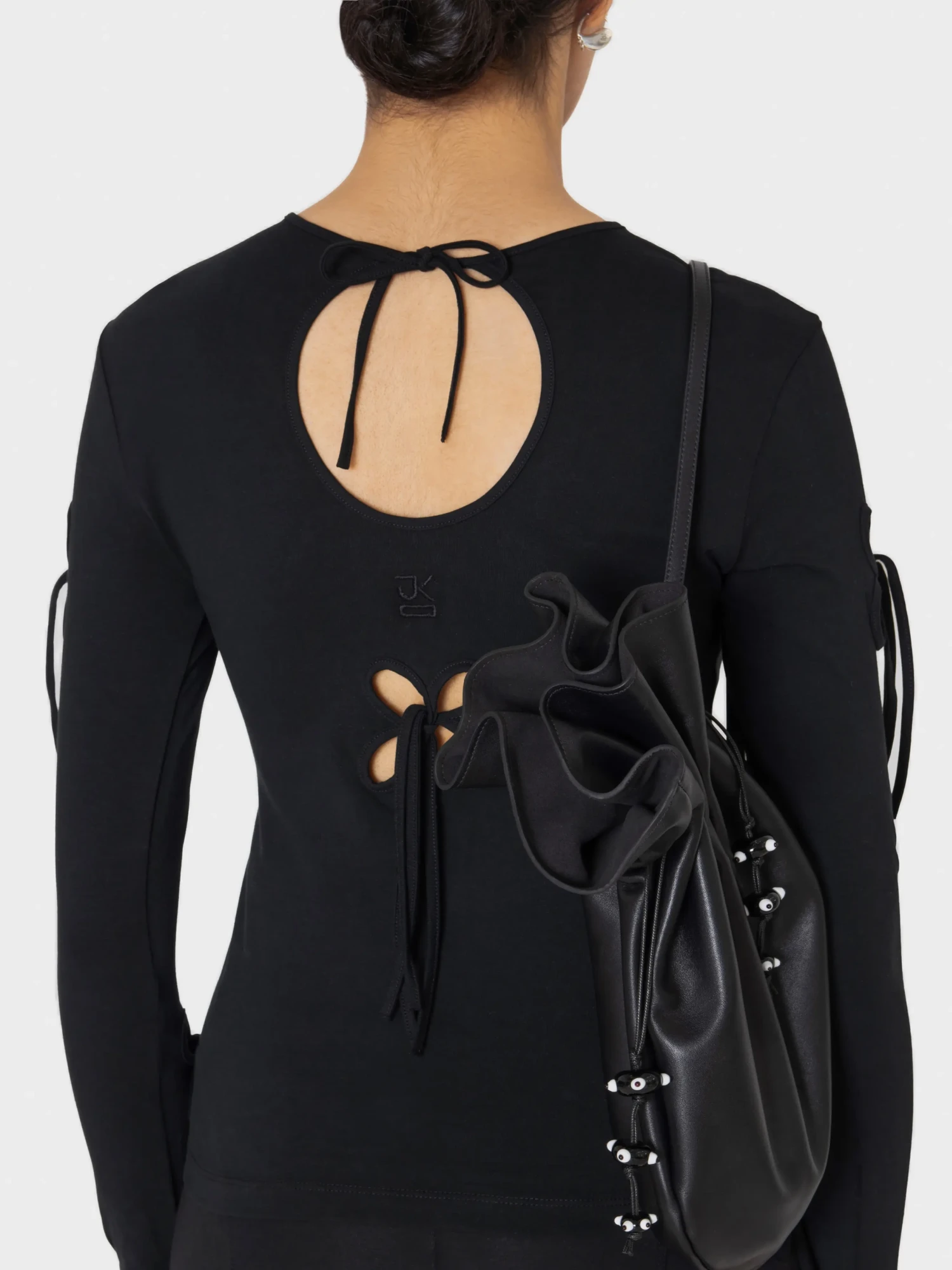Женский лонгслив J.KIM Petal L/S Black