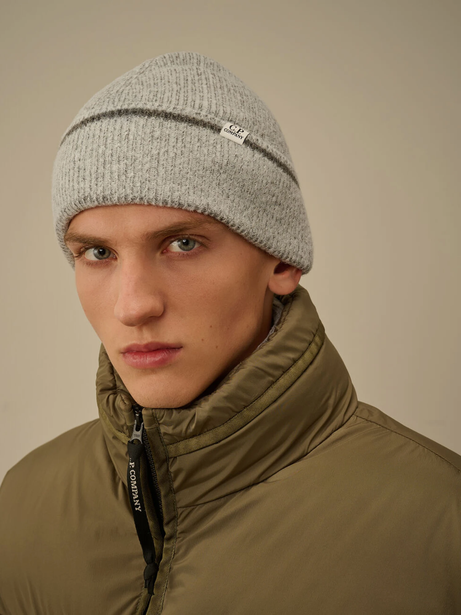 Шапка C.P. Company Fleece Knit Beanie Gunmetal