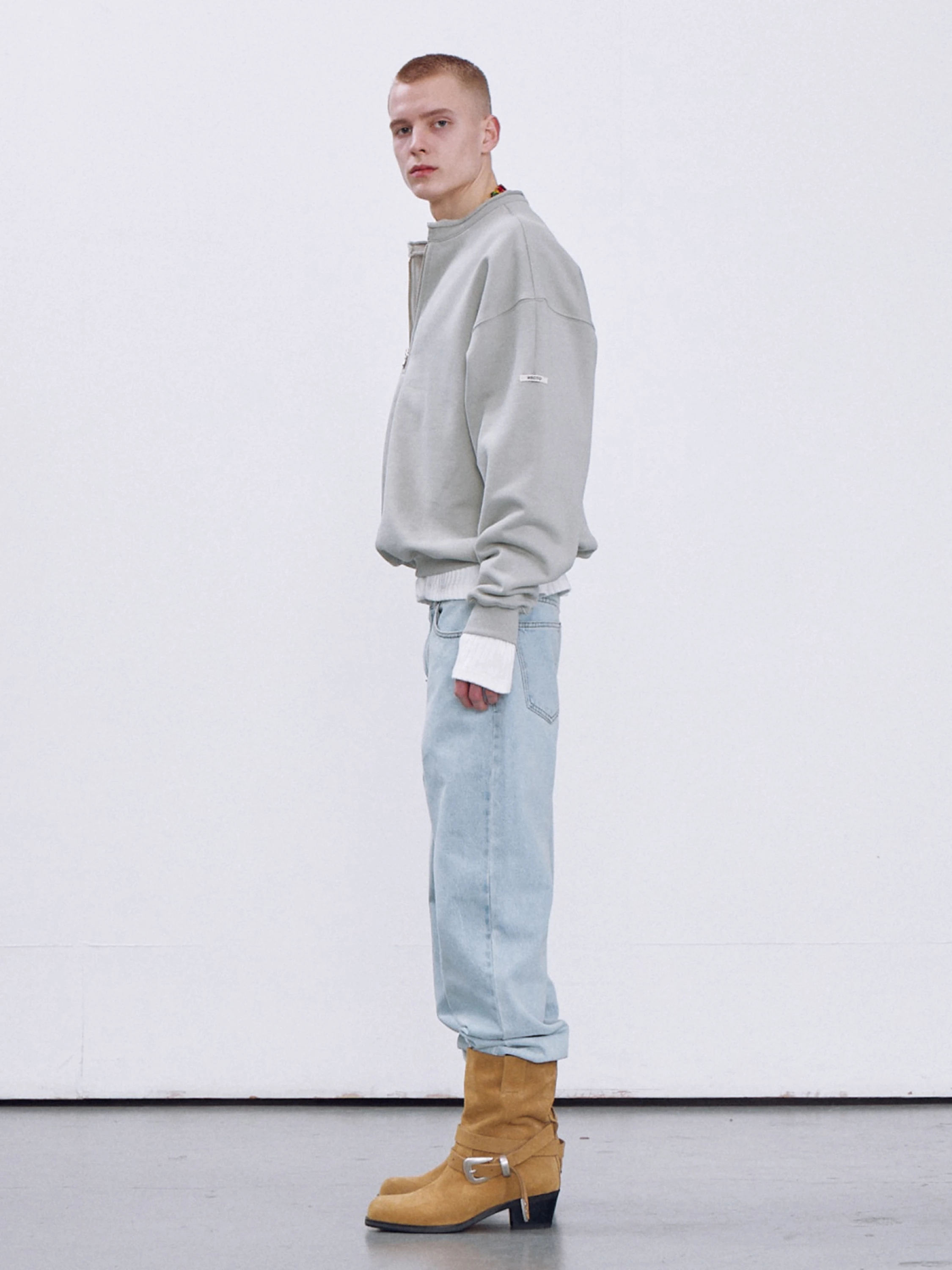 Халф-зип Recto Edge Collar Stand Half Zip-Up Khaki