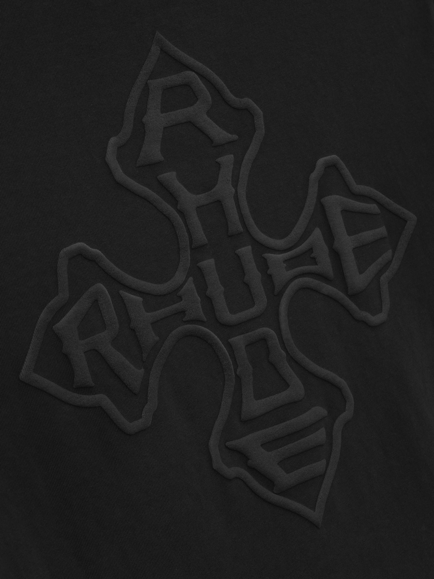 Лонгслив RHUDE Cross Logo Ls Vtg Black/Black