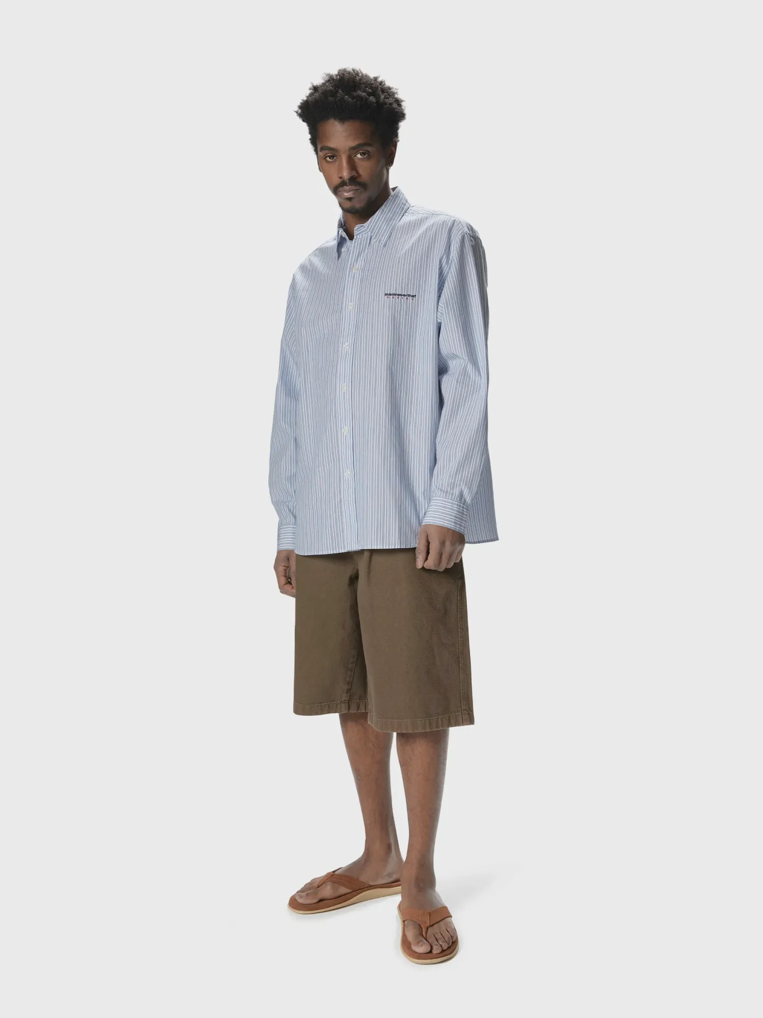 Рубашка thisisneverthat DSN Striped Shirt White