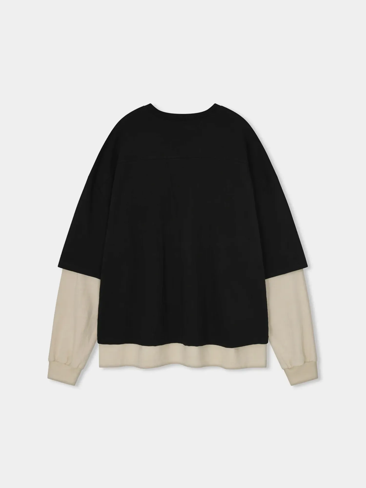 Лонгслив ANGLAN Slogan Layered Black