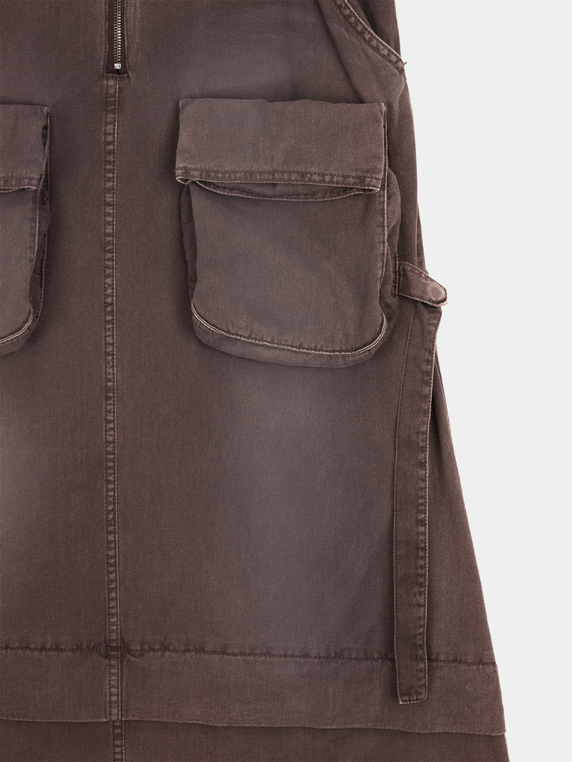 Женская юбка OPEN YY Cargo Pocket Maxi Skirt Brown