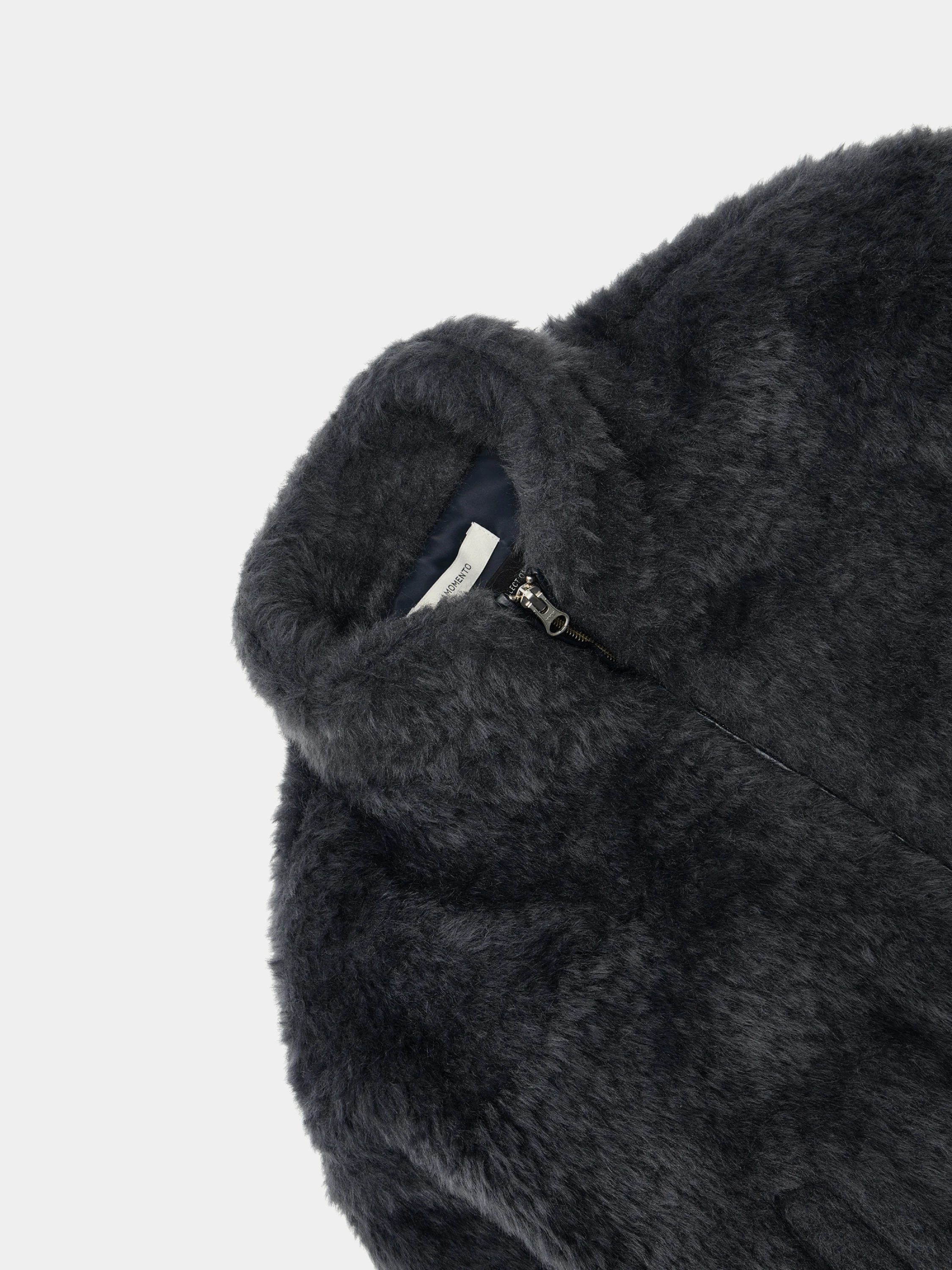 Женская флисовая куртка AMOMENTO Hairy Fur Blouson Charcoal