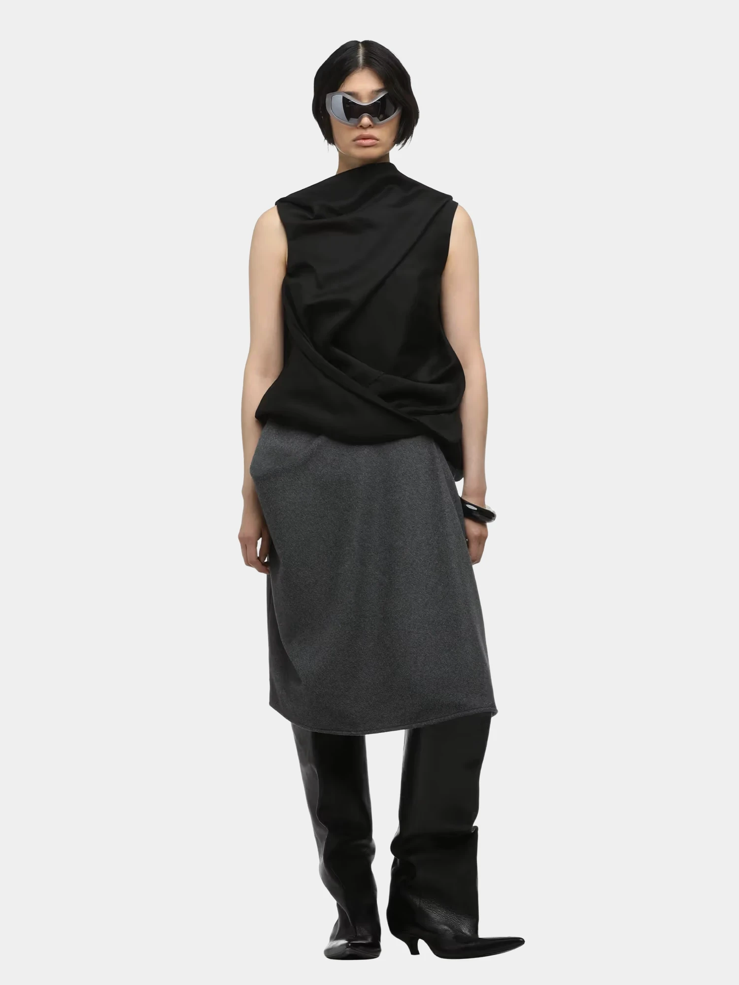 Женский топ entire studios Side Drape Black