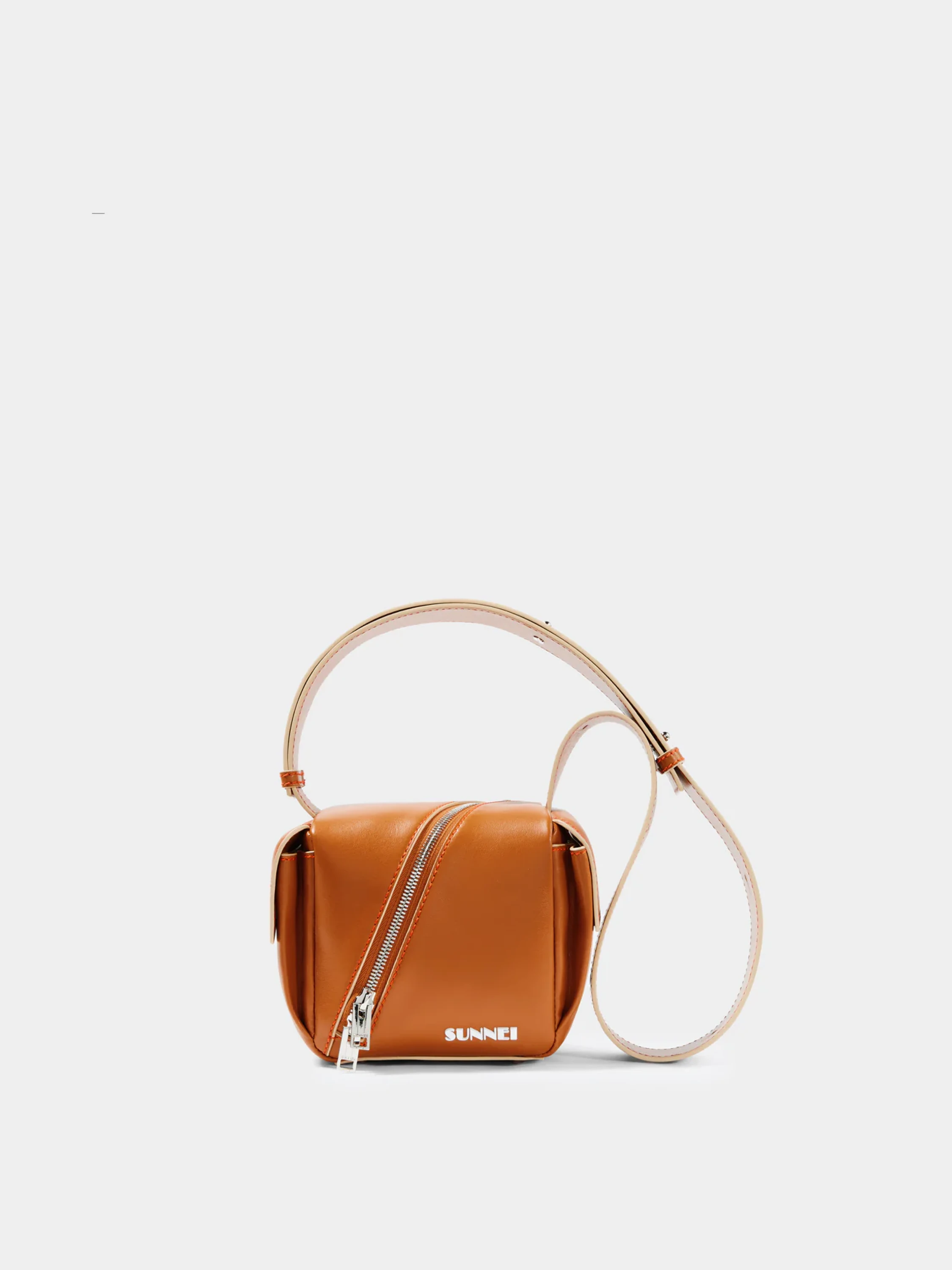 Женская сумка Sunnei Lacubetto Cross Zip Dark Tan