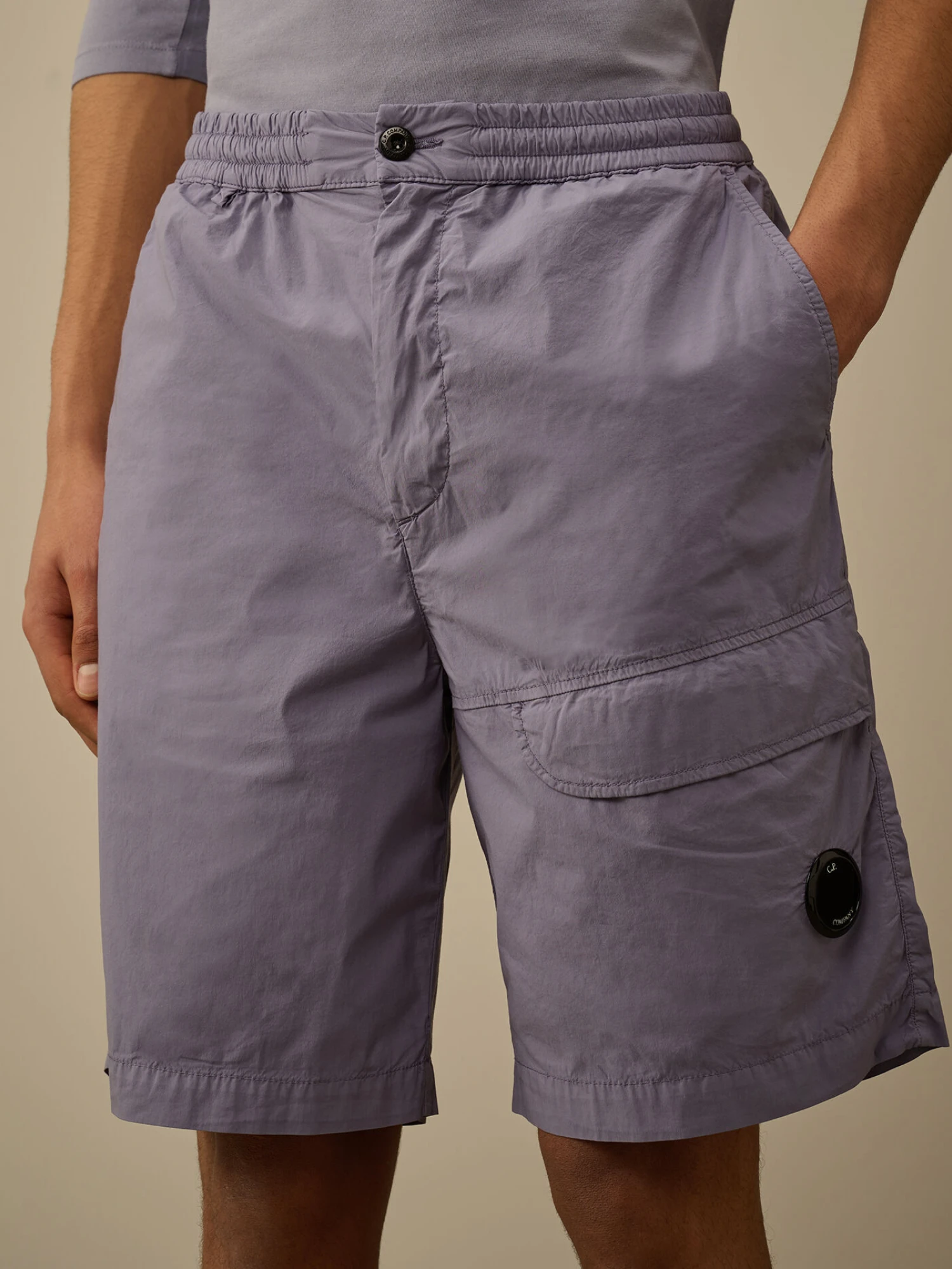 Шорты C.P. Company 50 Fili Stretch Cargo Lens Lavander Violet