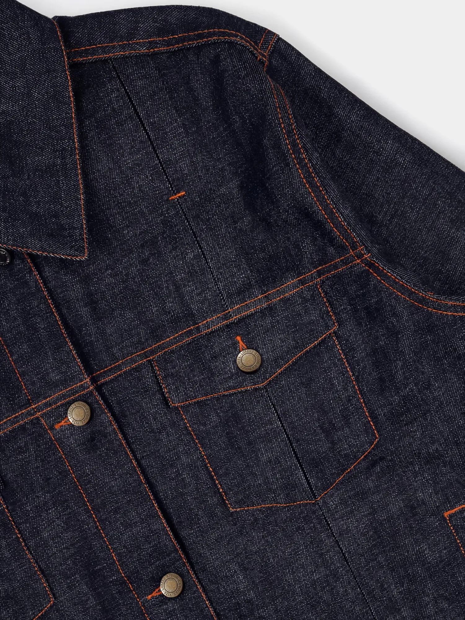 Джинсовая куртка lorenz Sutures Raw Indigo