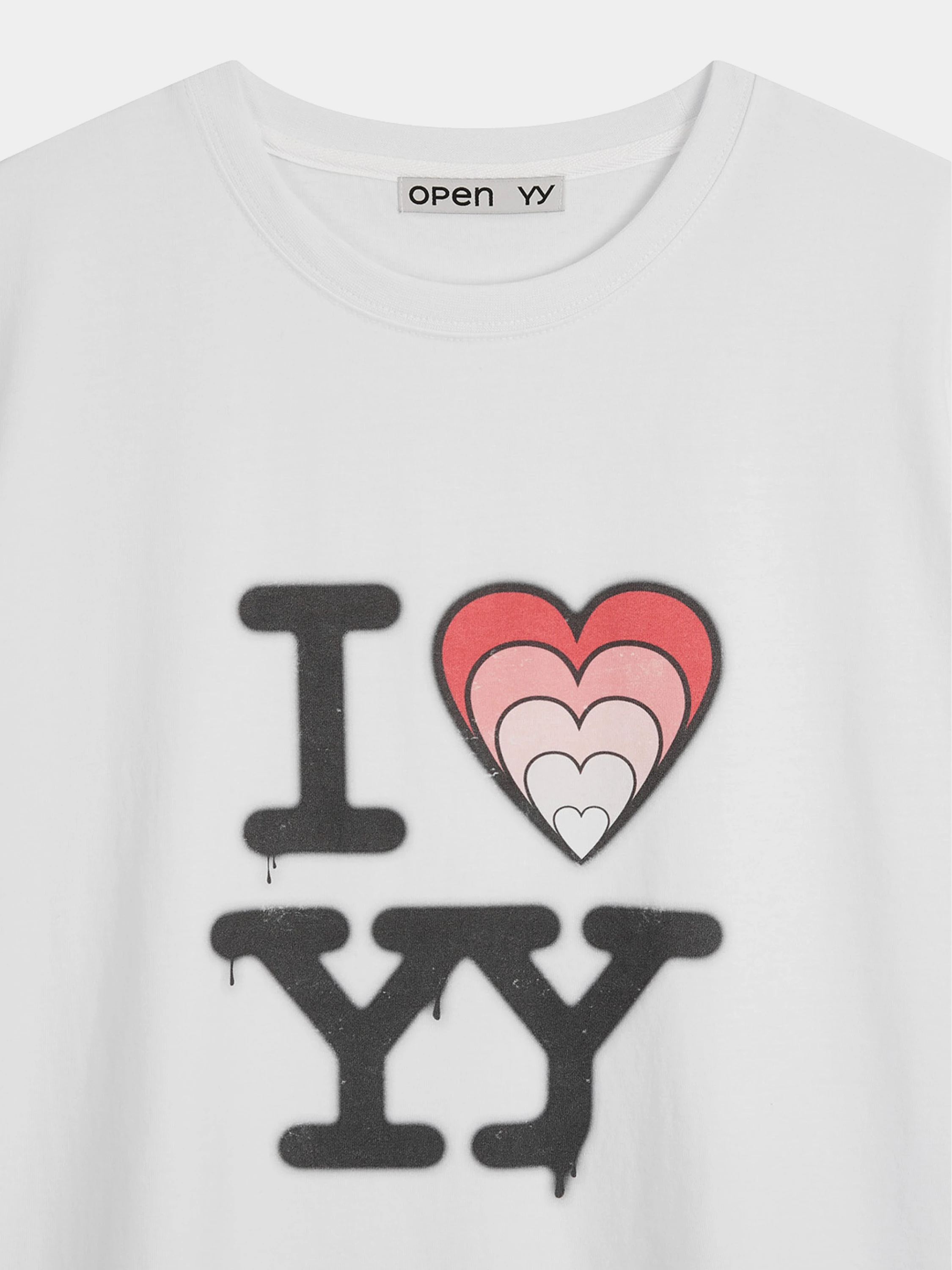 Футболка OPEN YY I Love YY Box Tee White