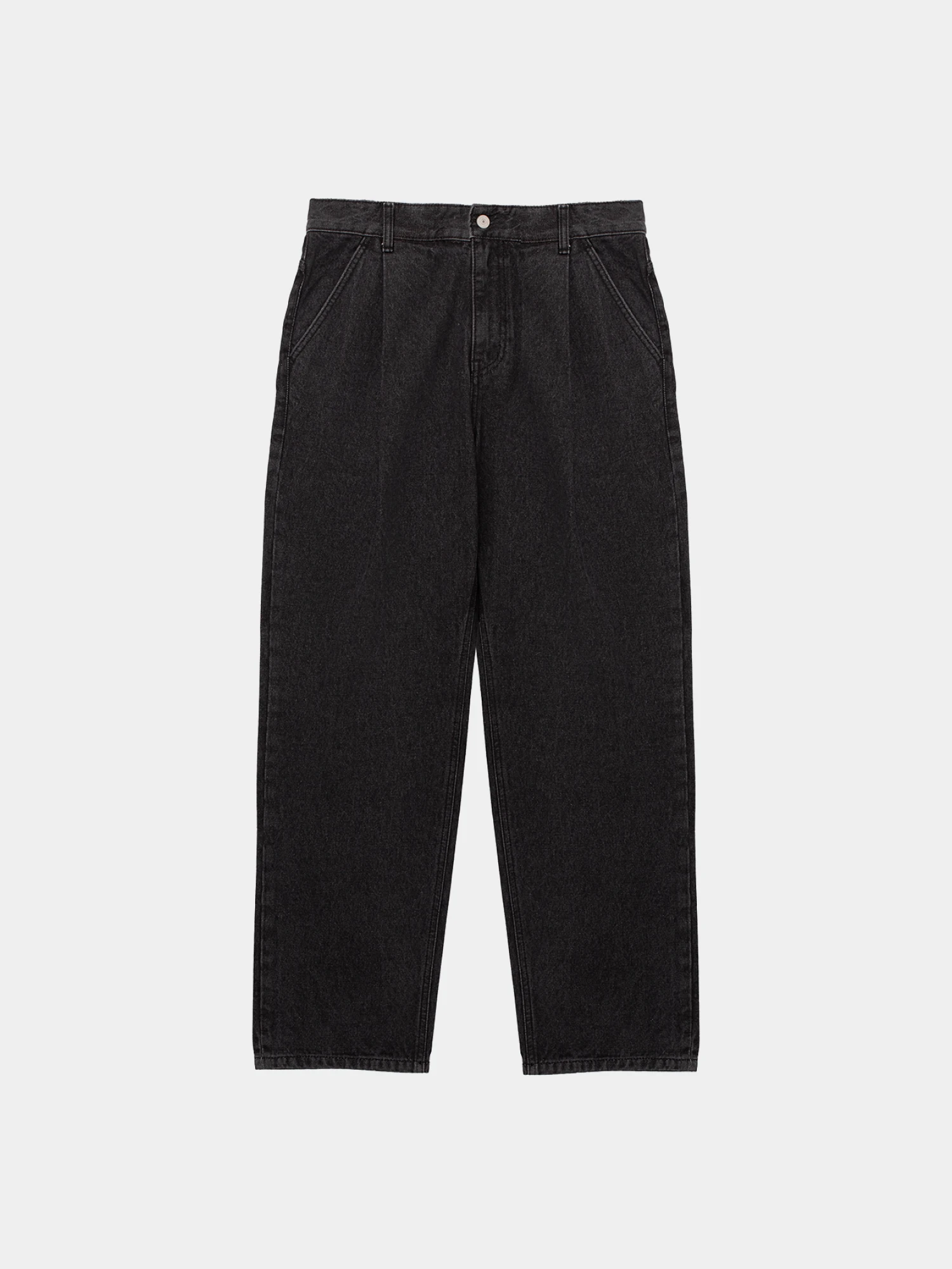 Джинсы Uniform Bridge Wide One Tuck Black Washed