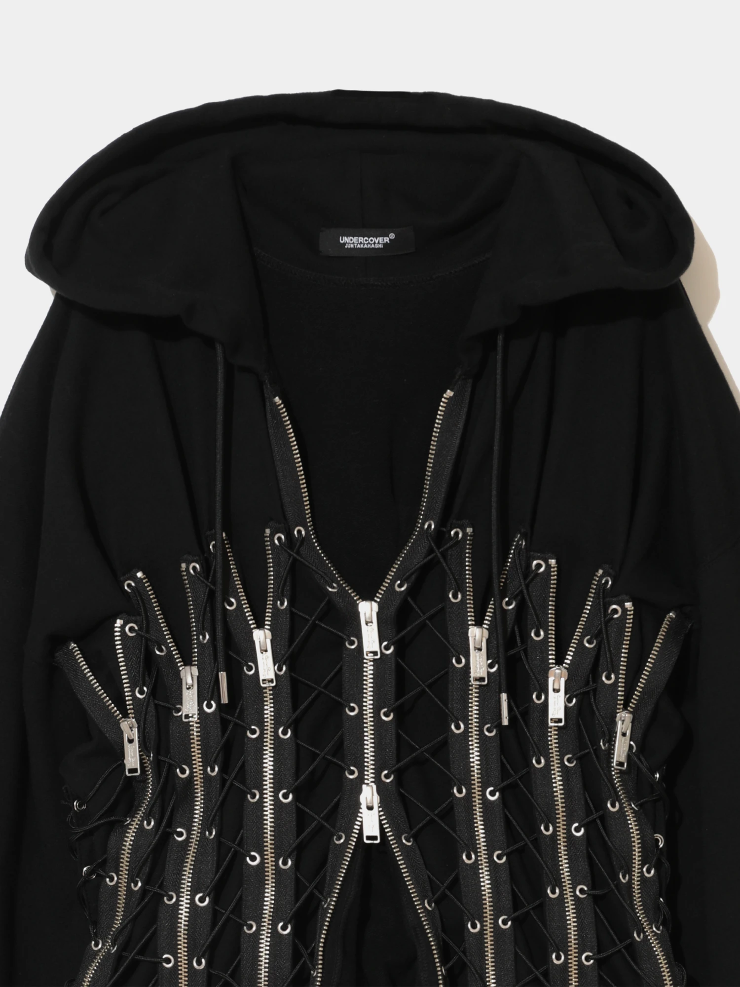 Женское худи UNDERCOVER Zip-Up Lace-Up Black
