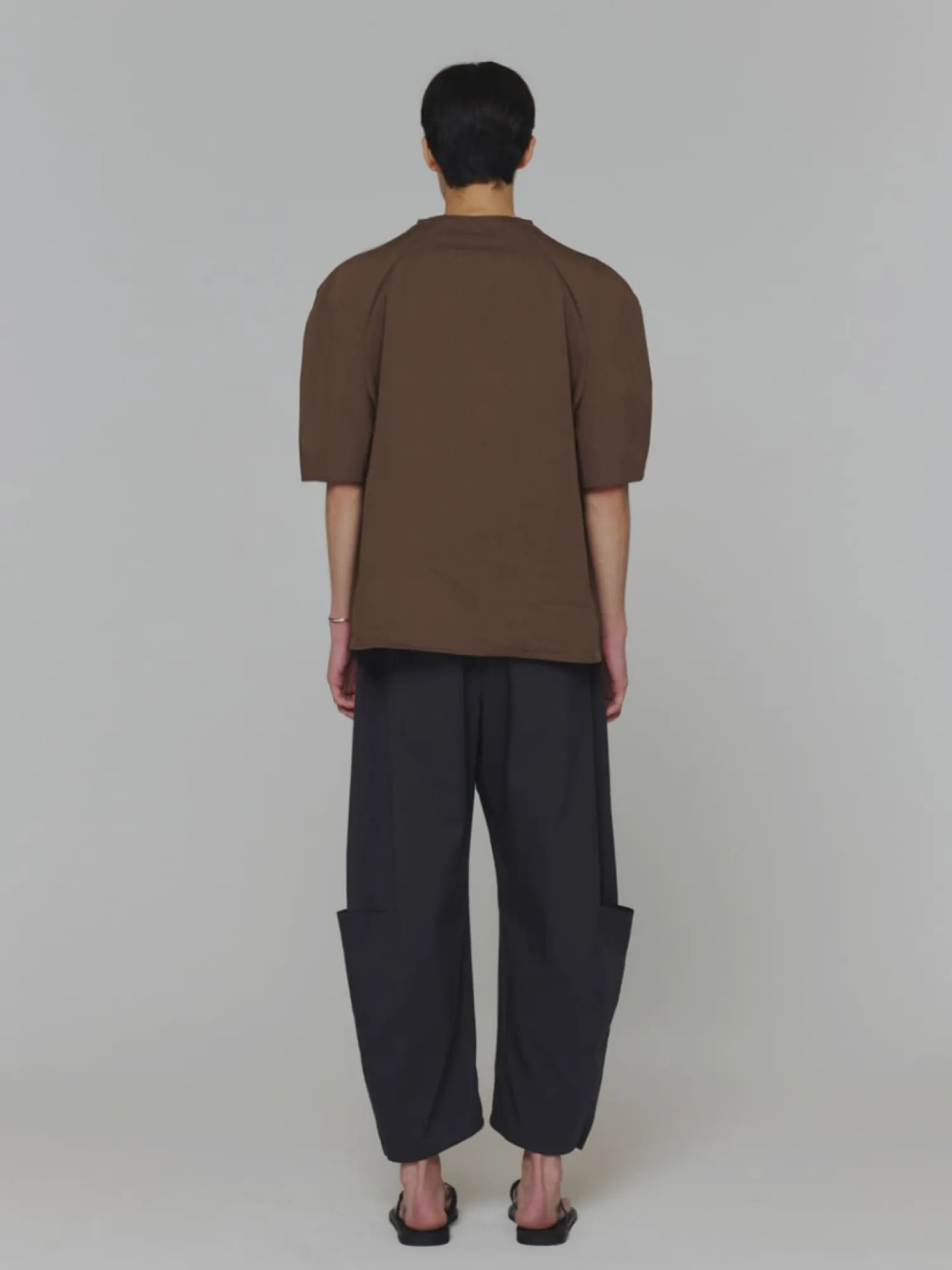 Топ AMOMENTO Raglan Cowl Neck Brown
