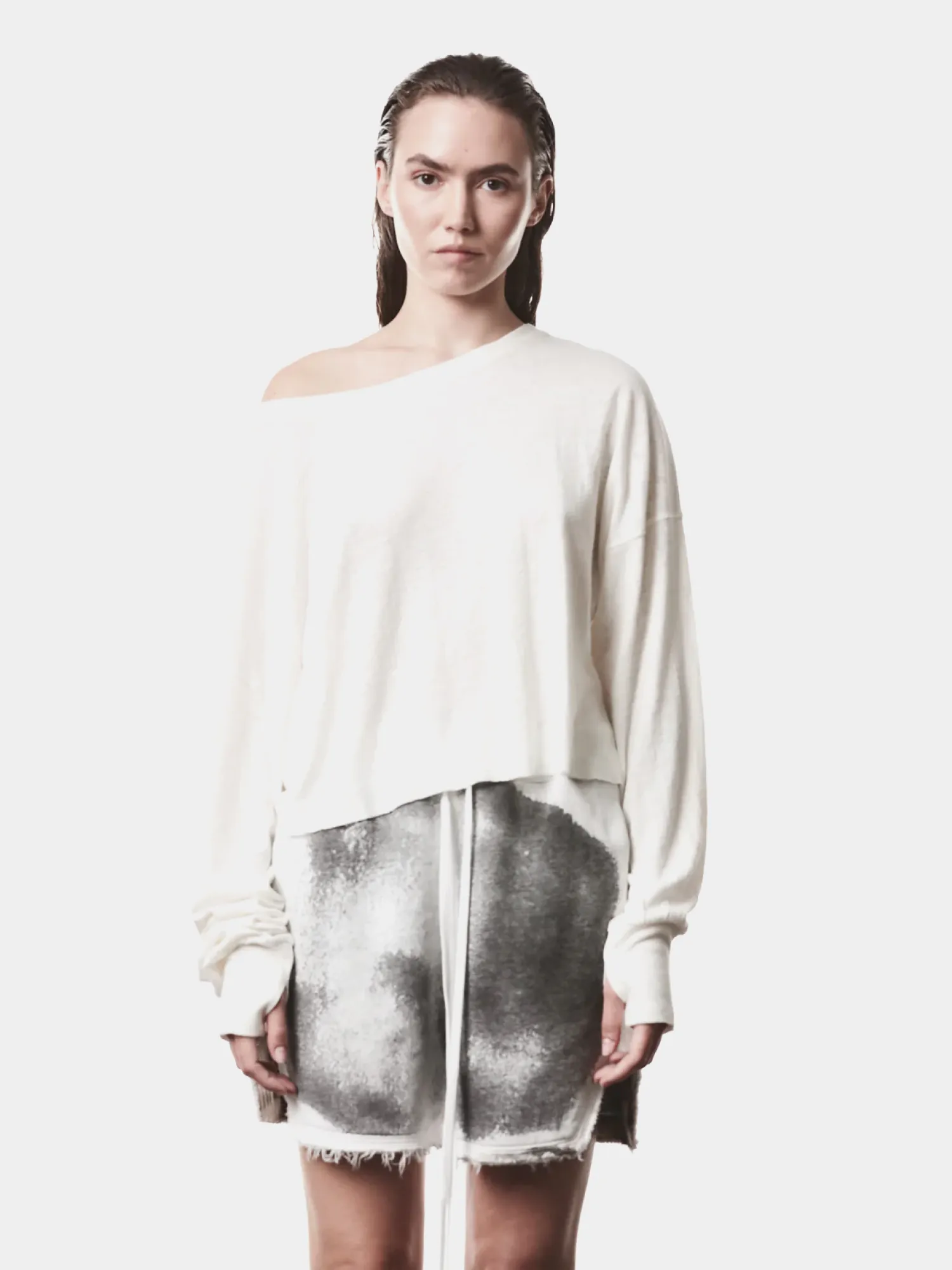 Женский лонгслив thom/krom W TS 613 Off White