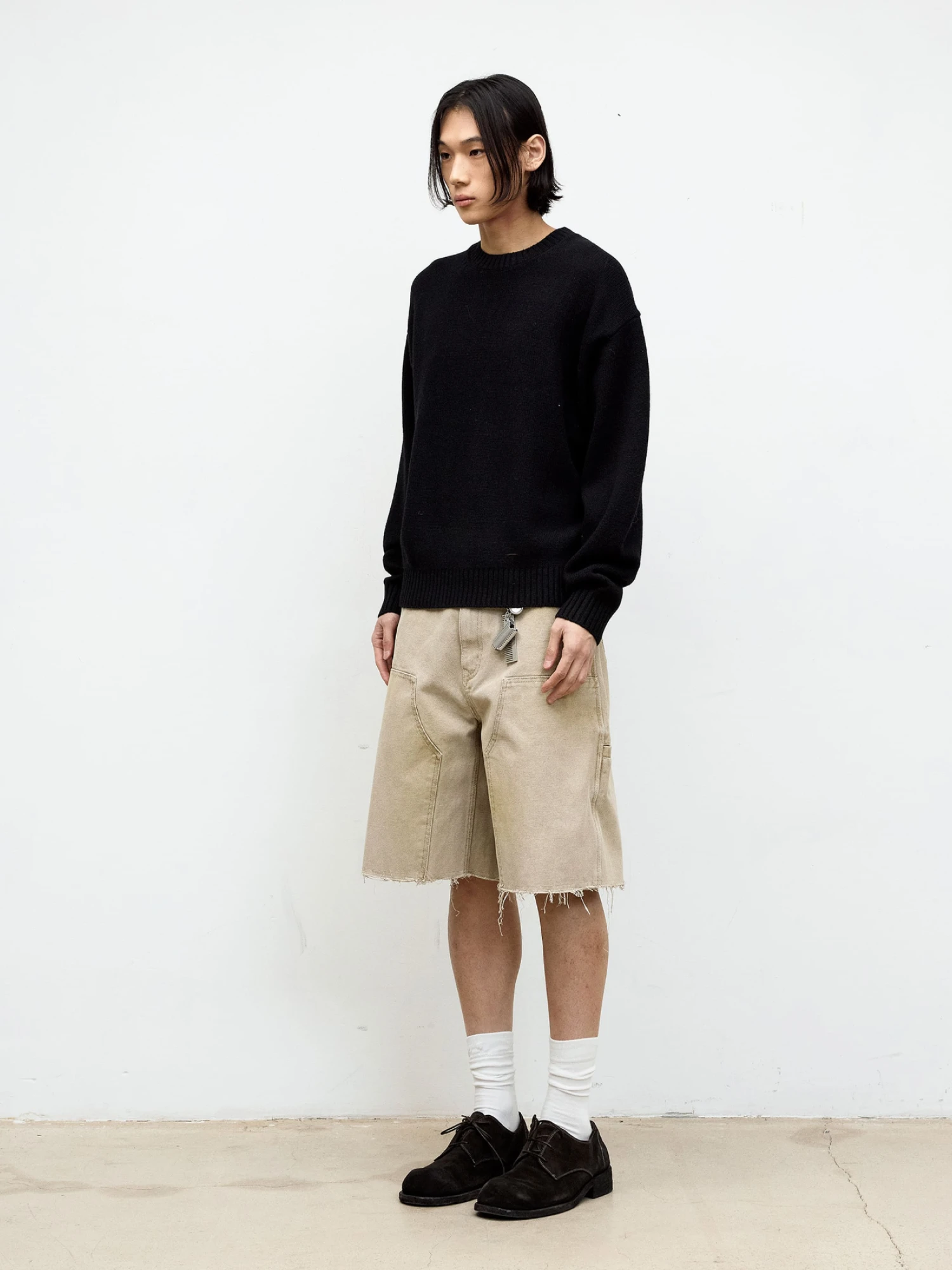 Свитер COOR Wool Cropped Crewneck Sweater Black