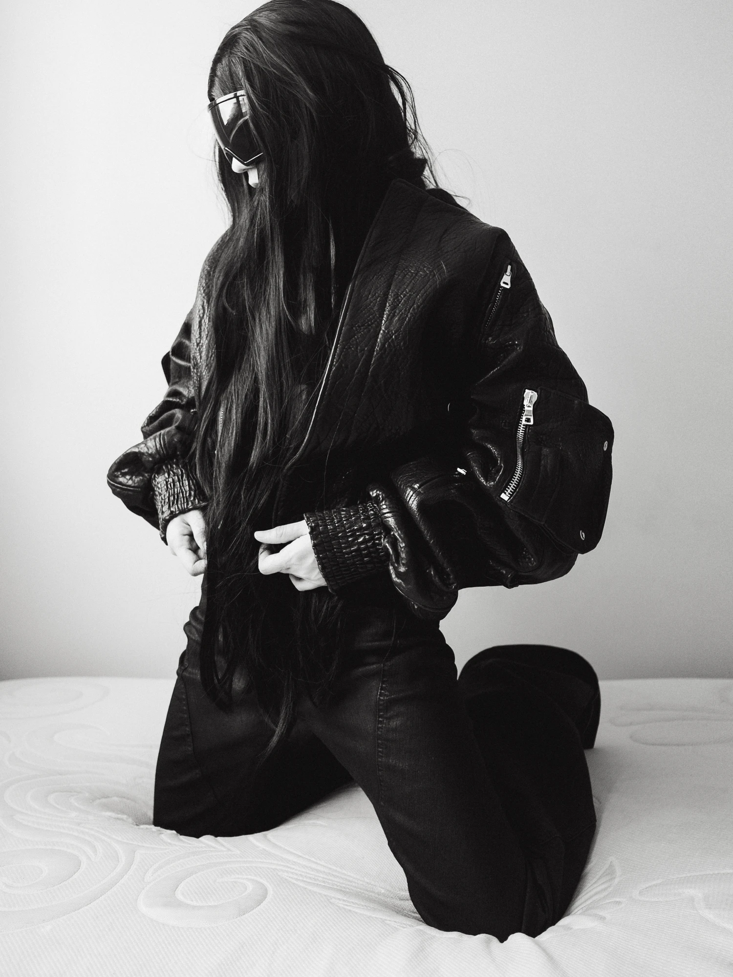 Женские брюки RICK OWENS Drkshdw Bias Bootcut Black Wax