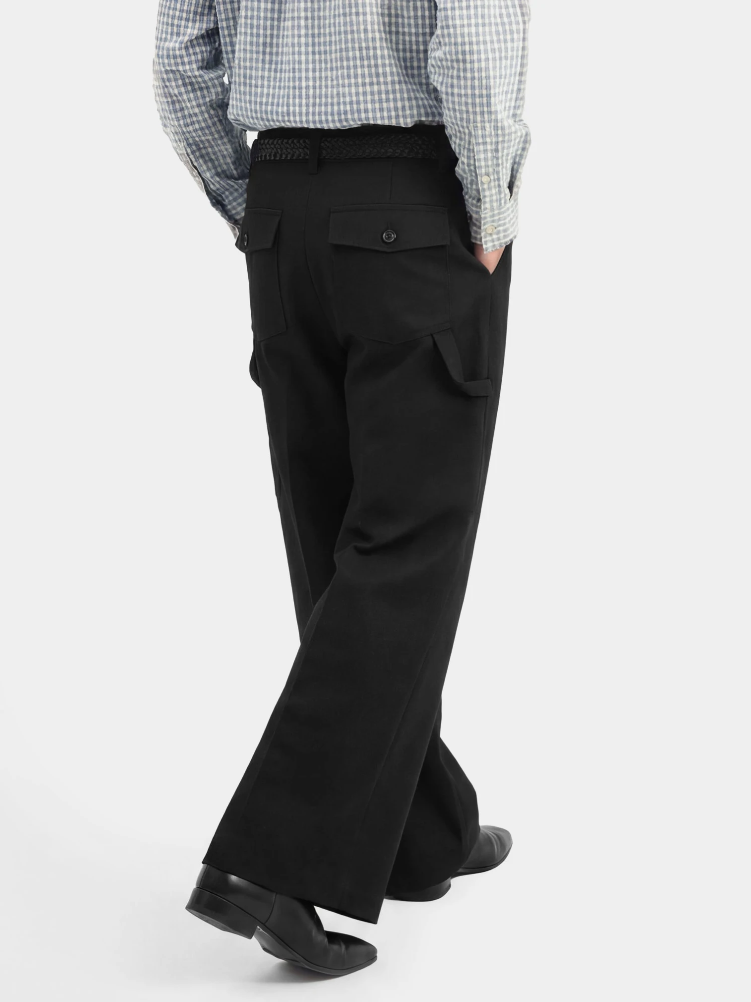 Брюки lorenz Uniform Pleated Wide Leg Black
