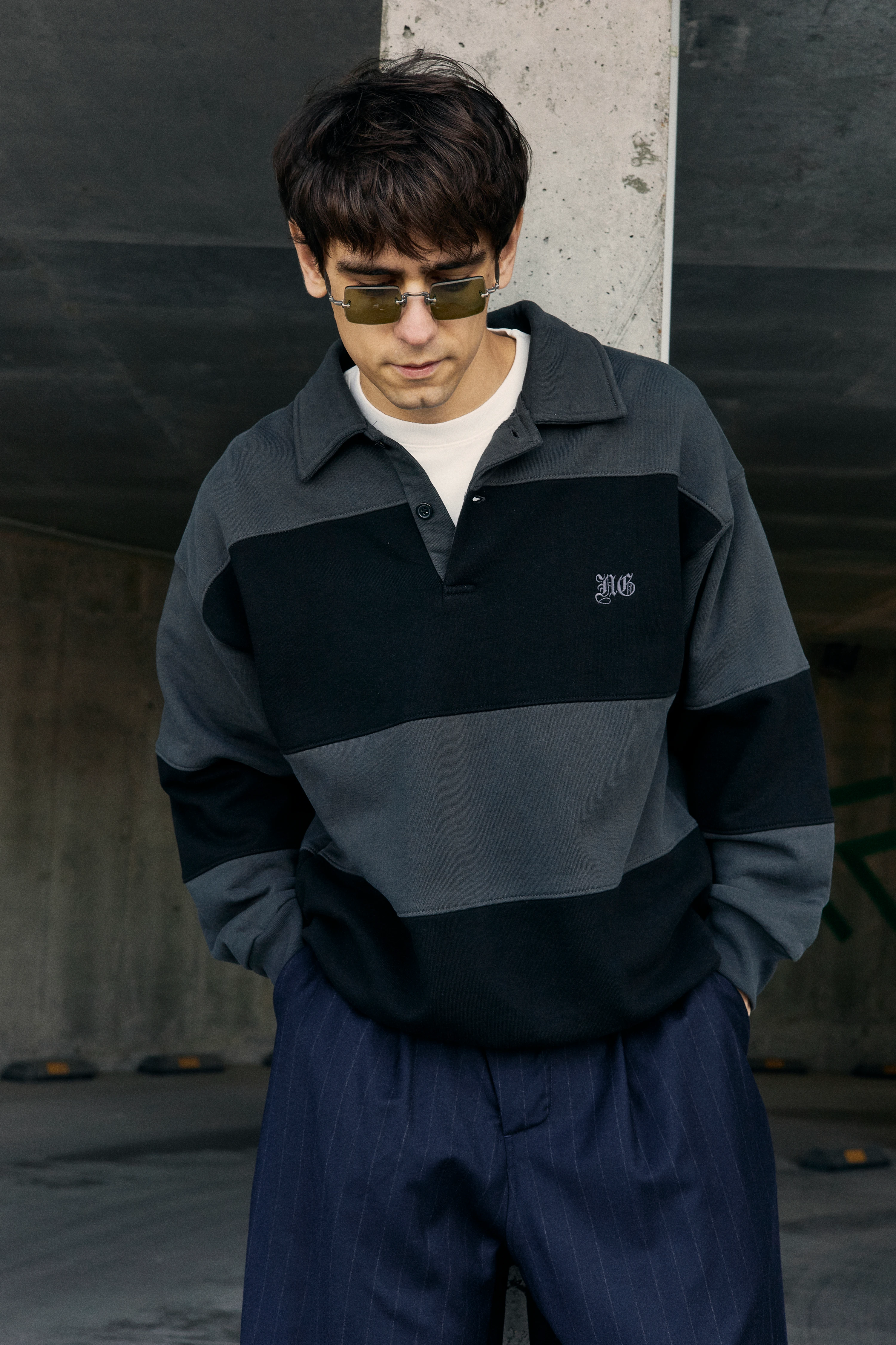 Флисовое поло Noon Goons Prolific Rugby Fleece Polo Black