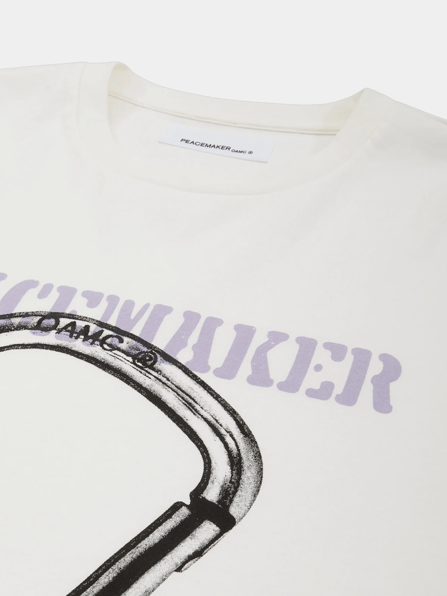 Футболка OAMC Peacemaker Loose Fit Carabinier Print White