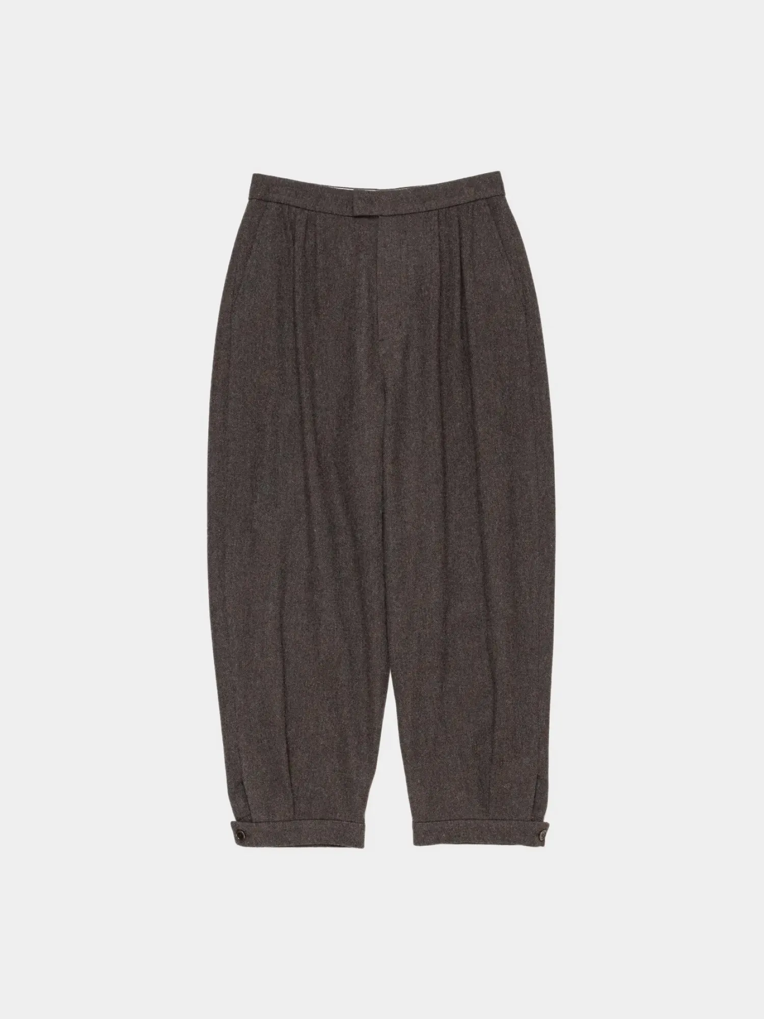Брюки AMOMENTO Wool Shirring Dark Brown