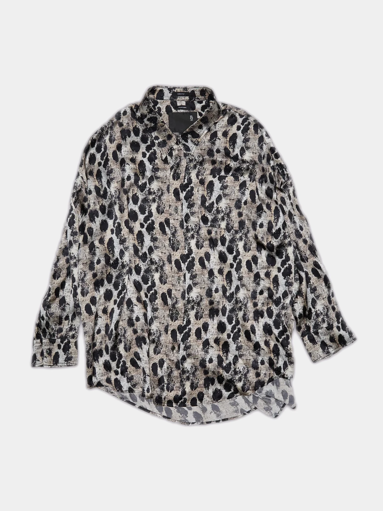 Женская рубашка R13 Drop Neck Leopard