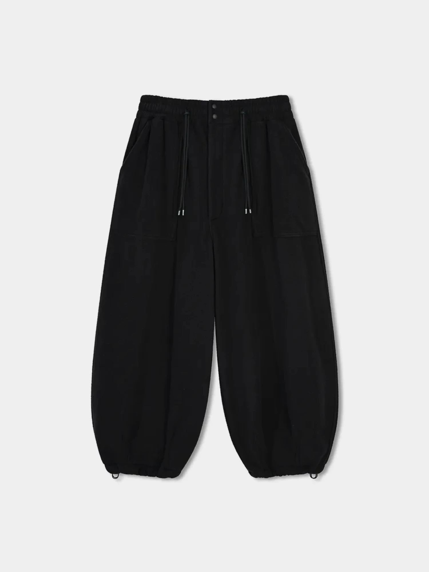 Брюки ANGLAN Double String Fleece Fatigue Black