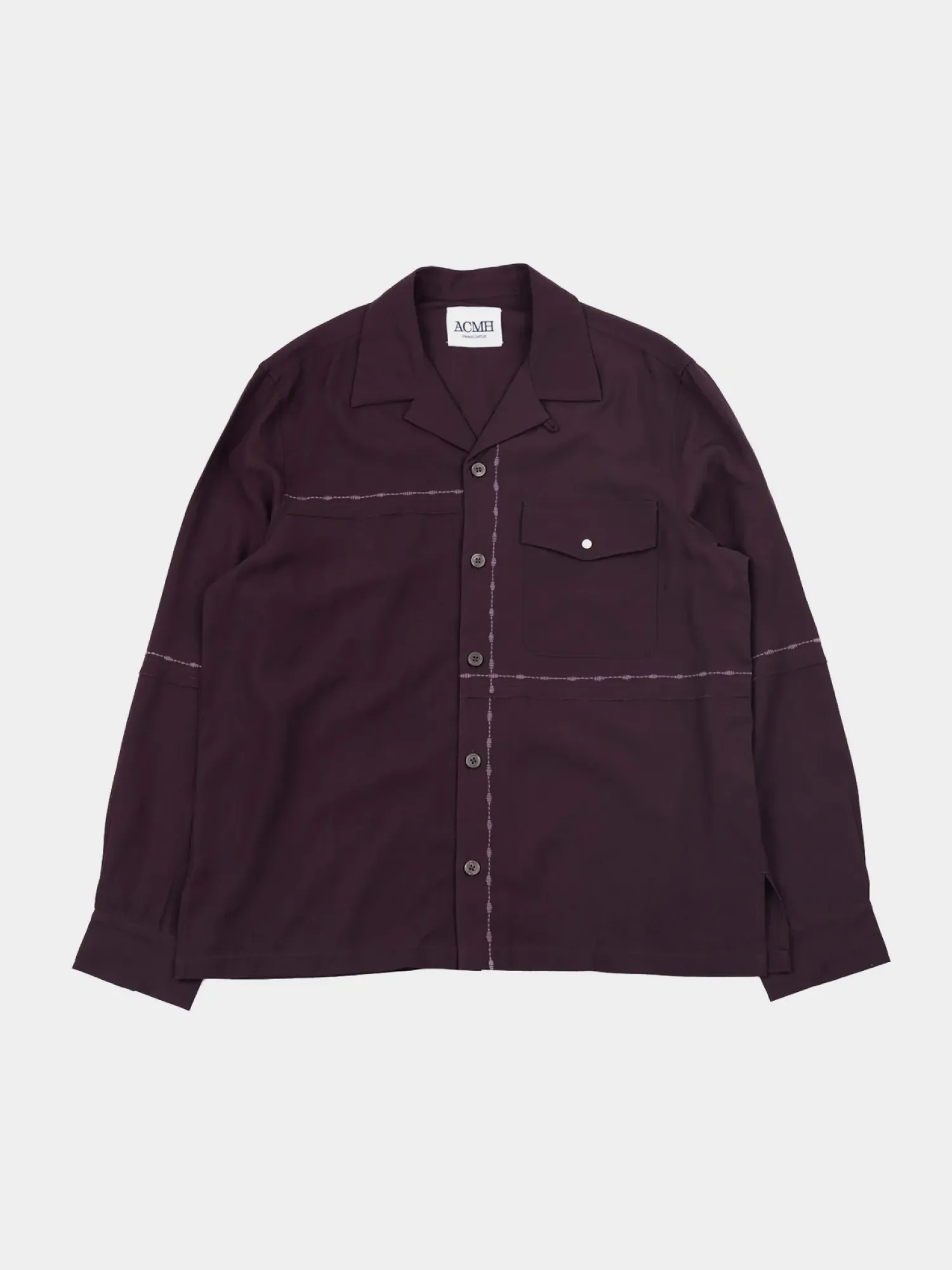 Рубашка ACMH Fray Aubergine