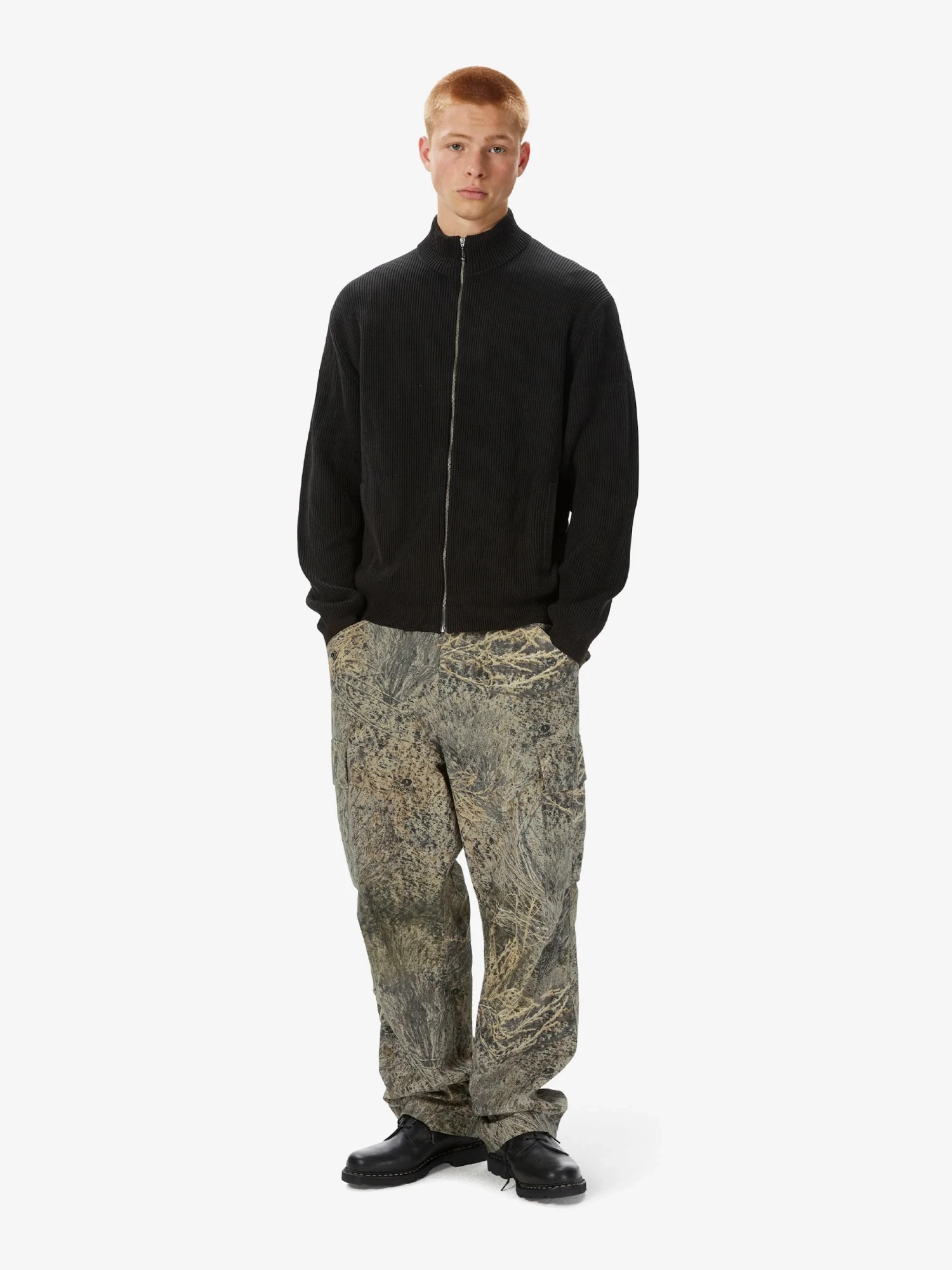 Кардиган thisisneverthat Washed Full Zip Cardigan Black