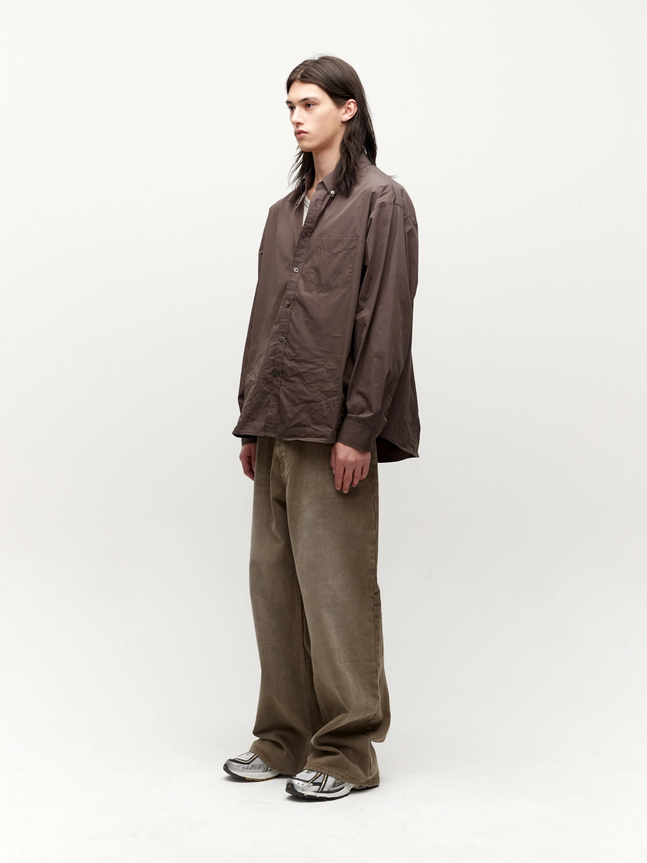 Джинсы COOR Wide Leg Garment Dyed Taupe