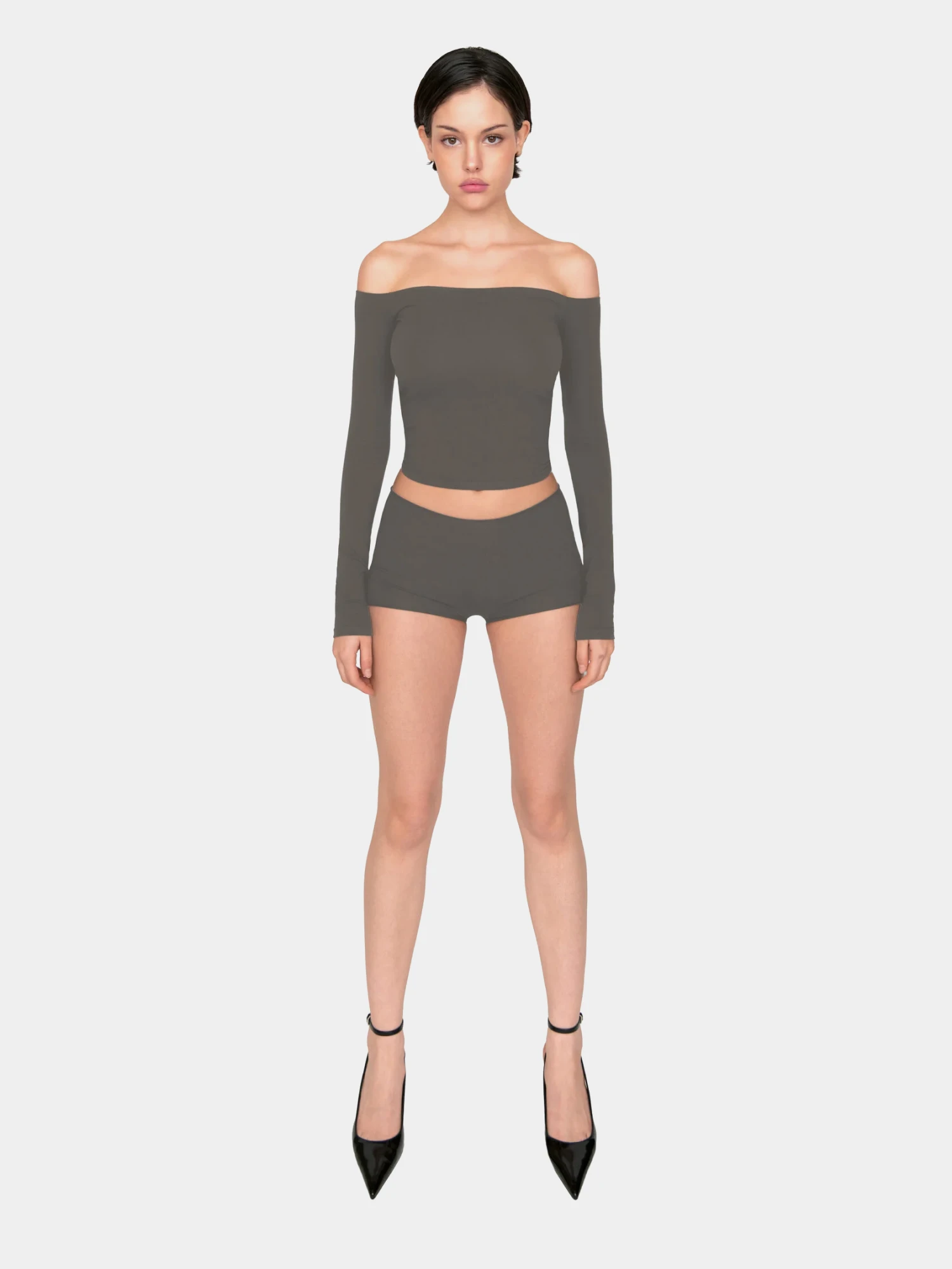 Женский лонгслив XSAI Off Shoulder Beluga