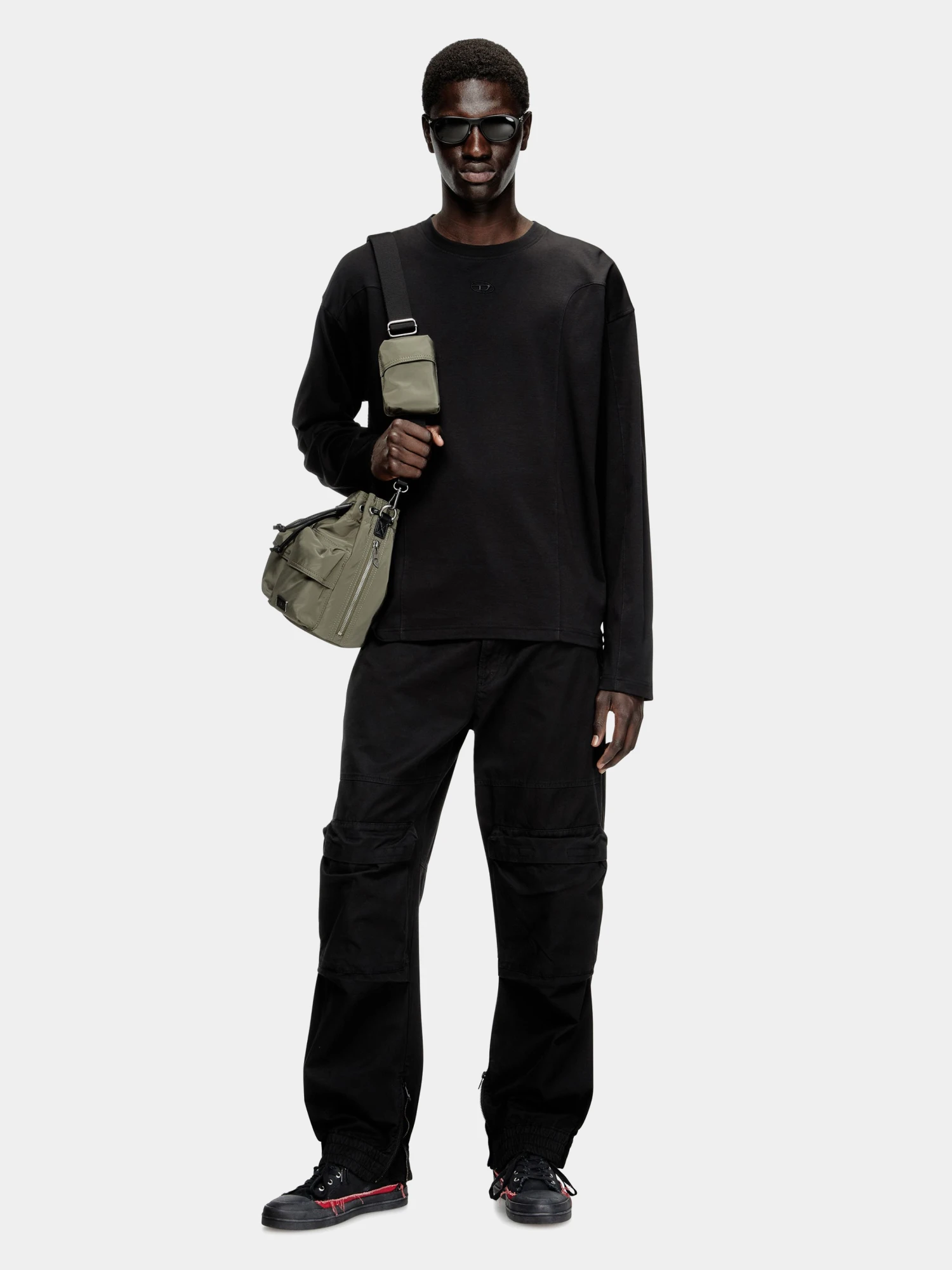Лонгслив Diesel T-Boxt-Ls-Int Black