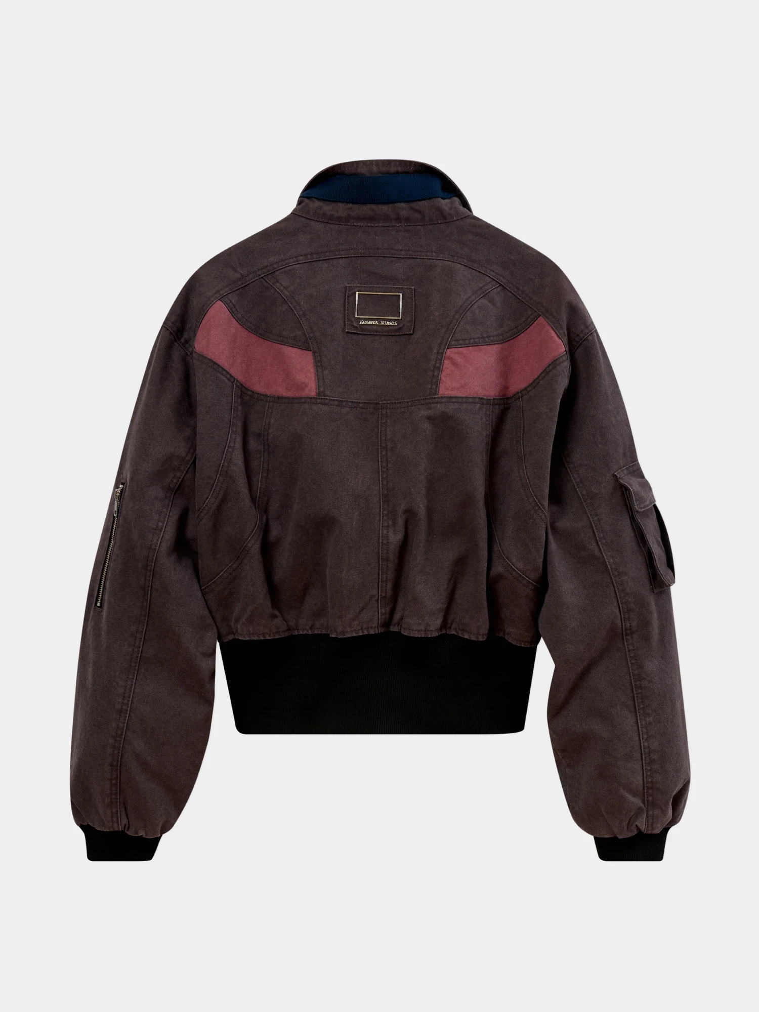 Бомбер KidSuper Cropped Canvas Brown