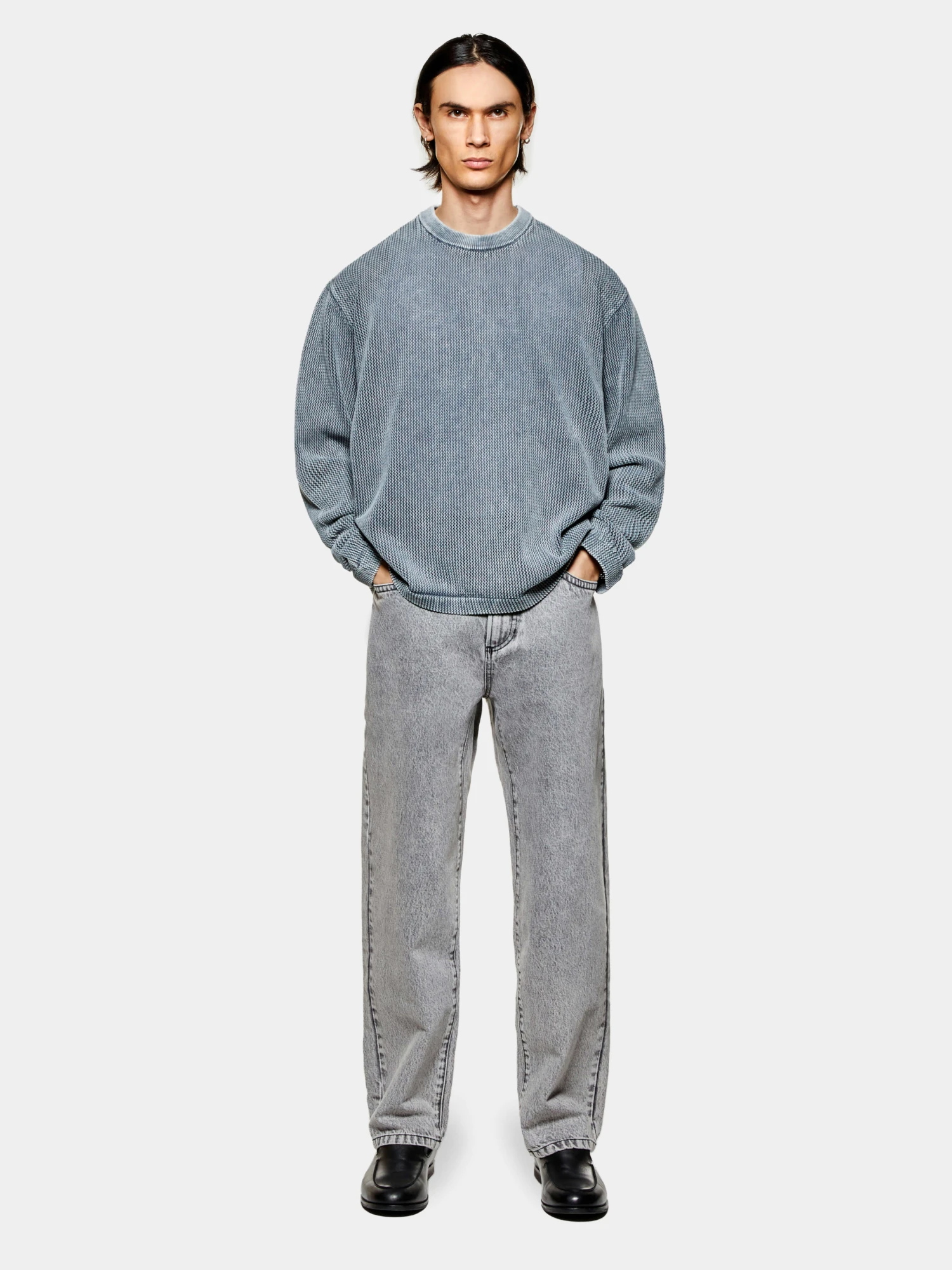 Лонгслив MKI MIYUKI ZOKU Pigment Grey Loose Gauge L/S