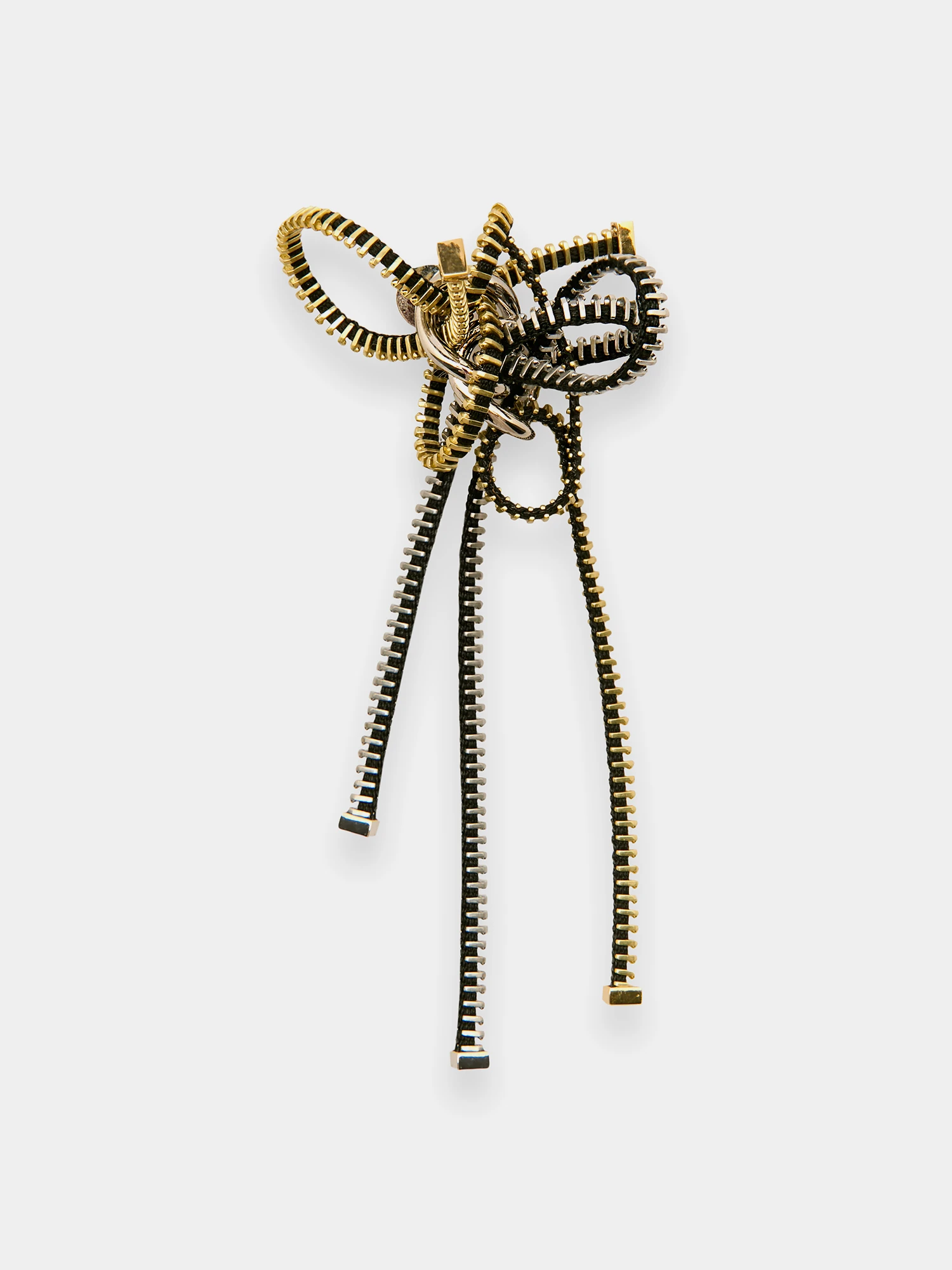 Моносерьга Jean Paul Gaultier Zippers Silver/Black/Gold