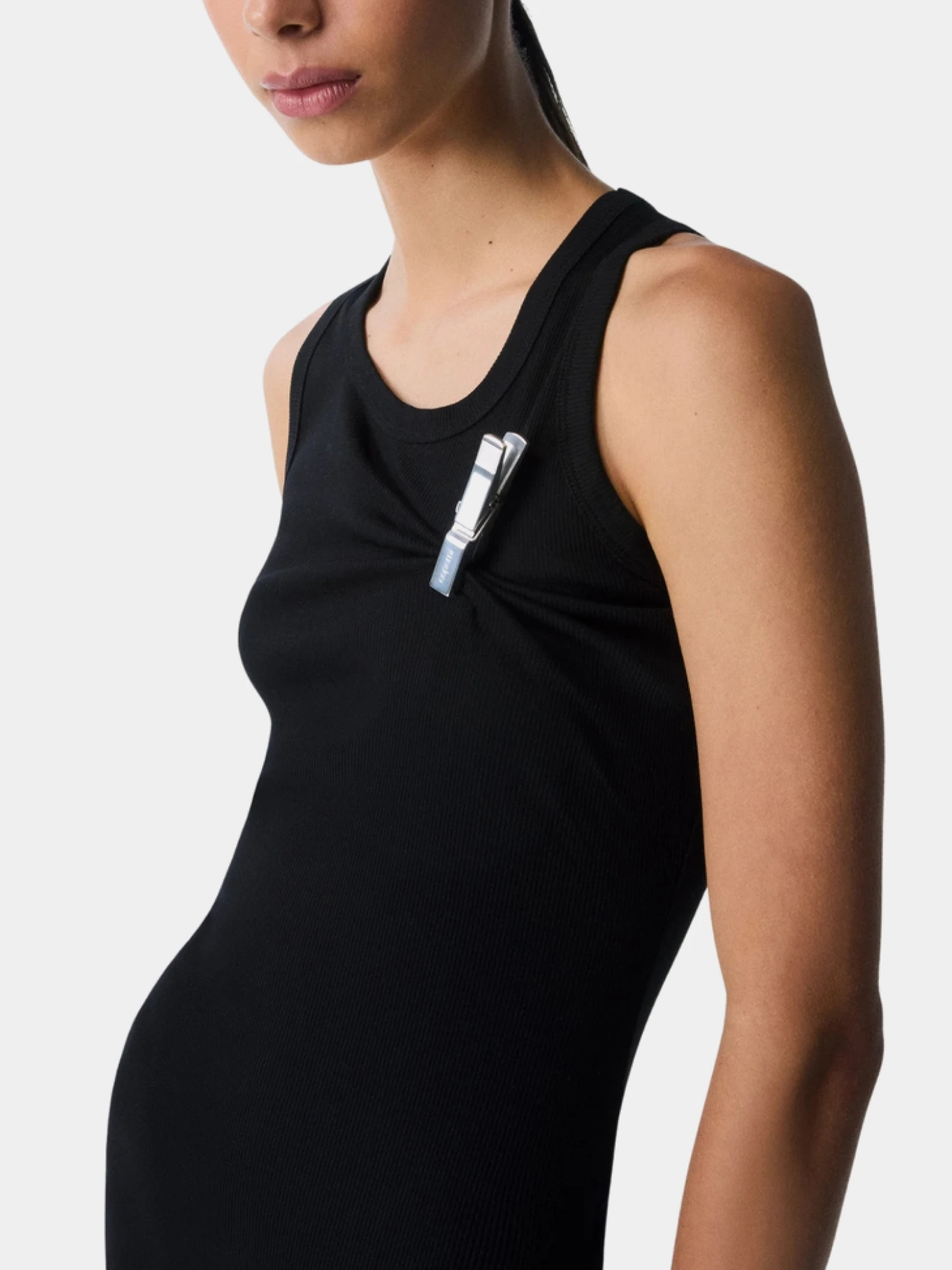 Женское платье Coperni Washing Clip Rib Black