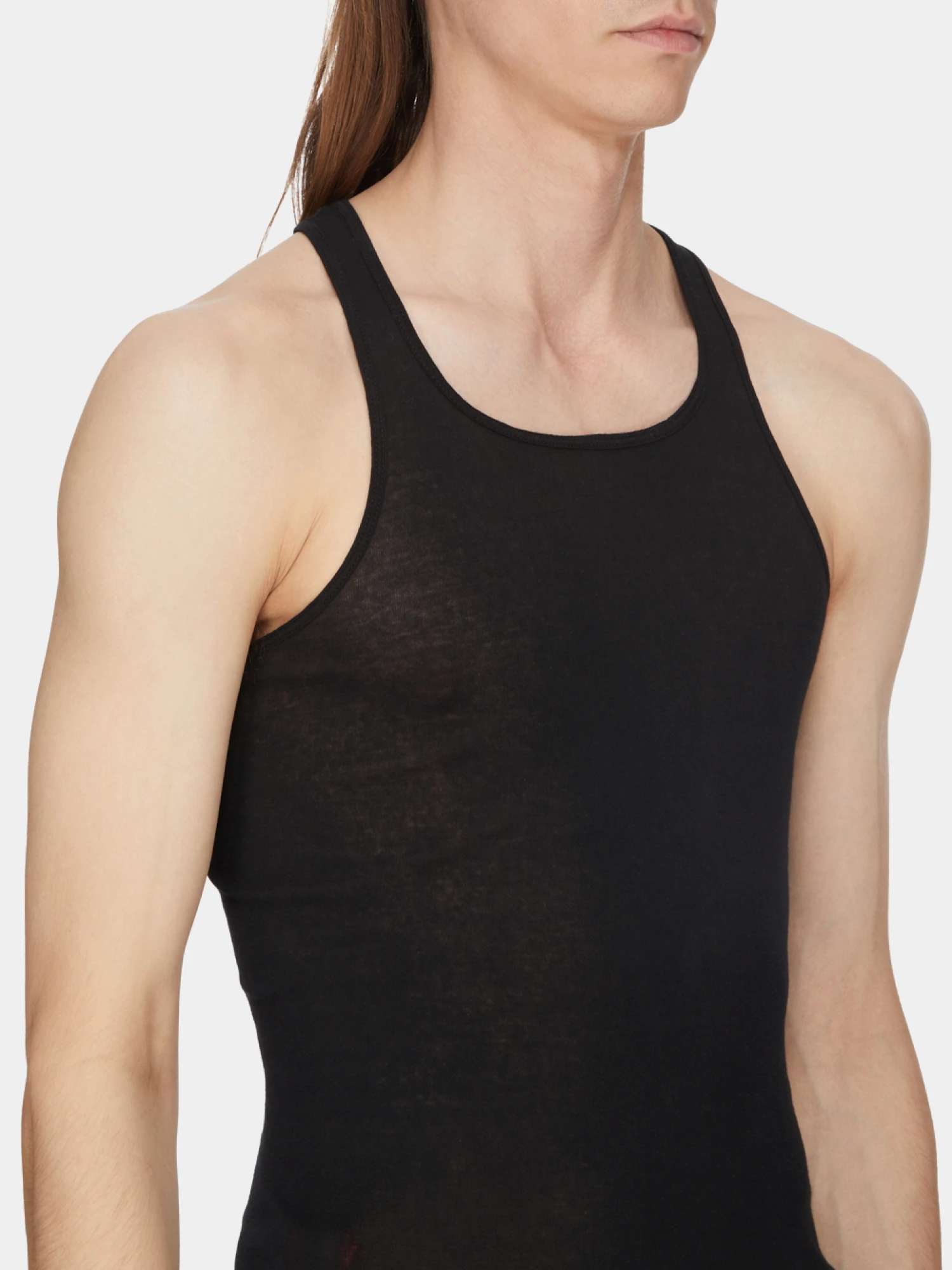 Майка Rick Owens Basic Rib Tank Black