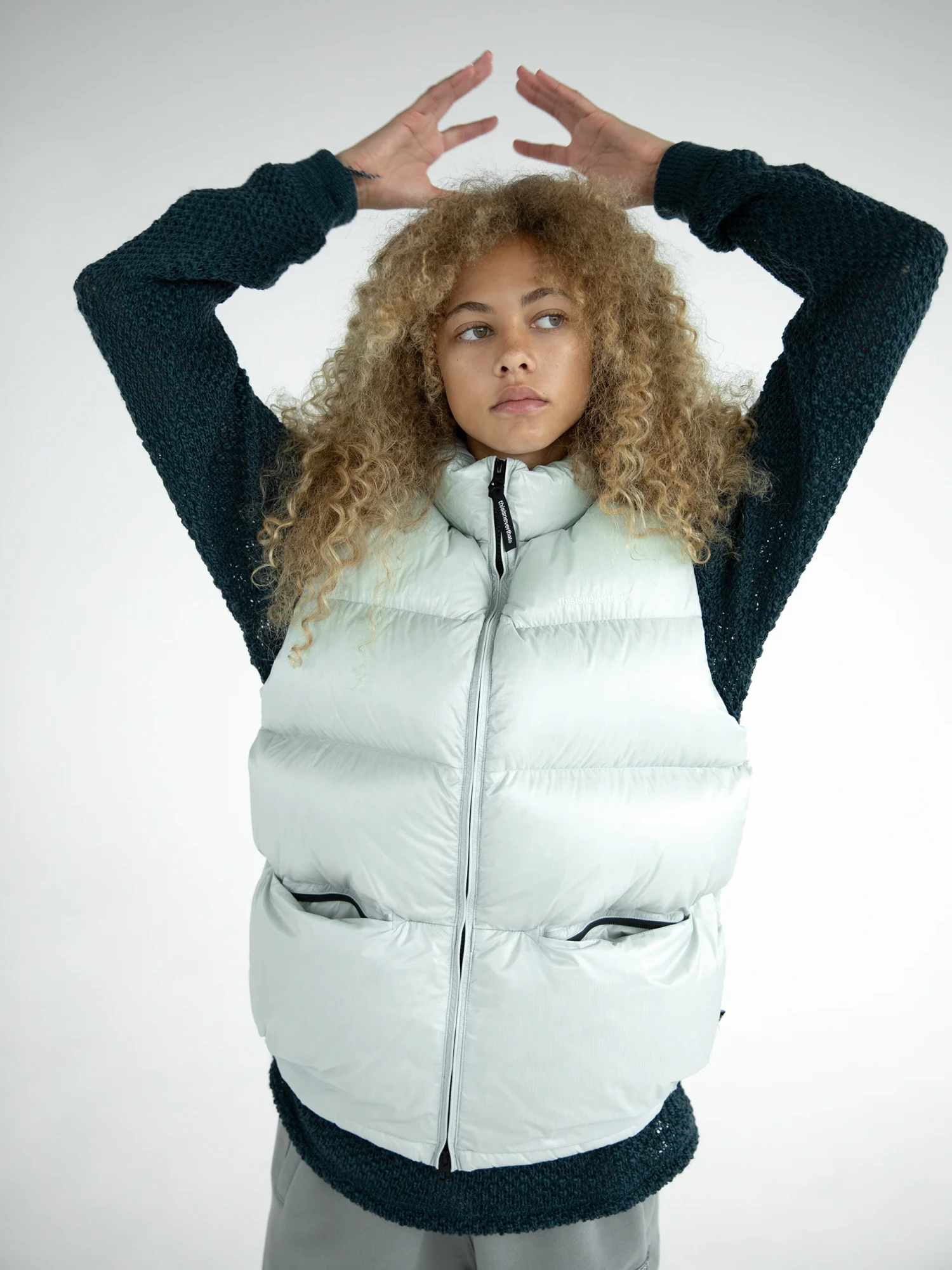 Жилет thisisneverthat Pertex T Down Vest Pale Blue