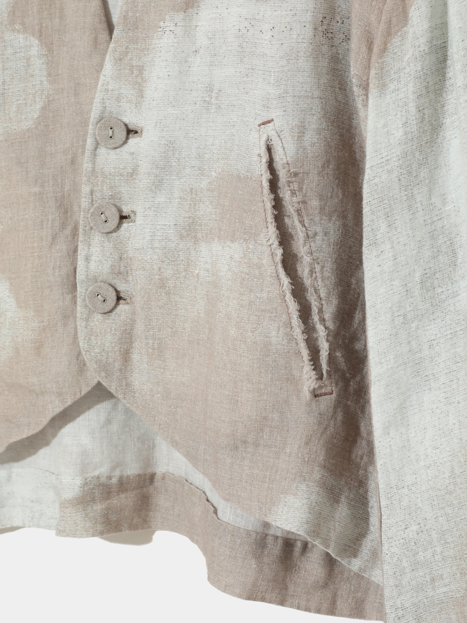 Жакет UNDERCOVER Linen Collarless Cropped Natural Base