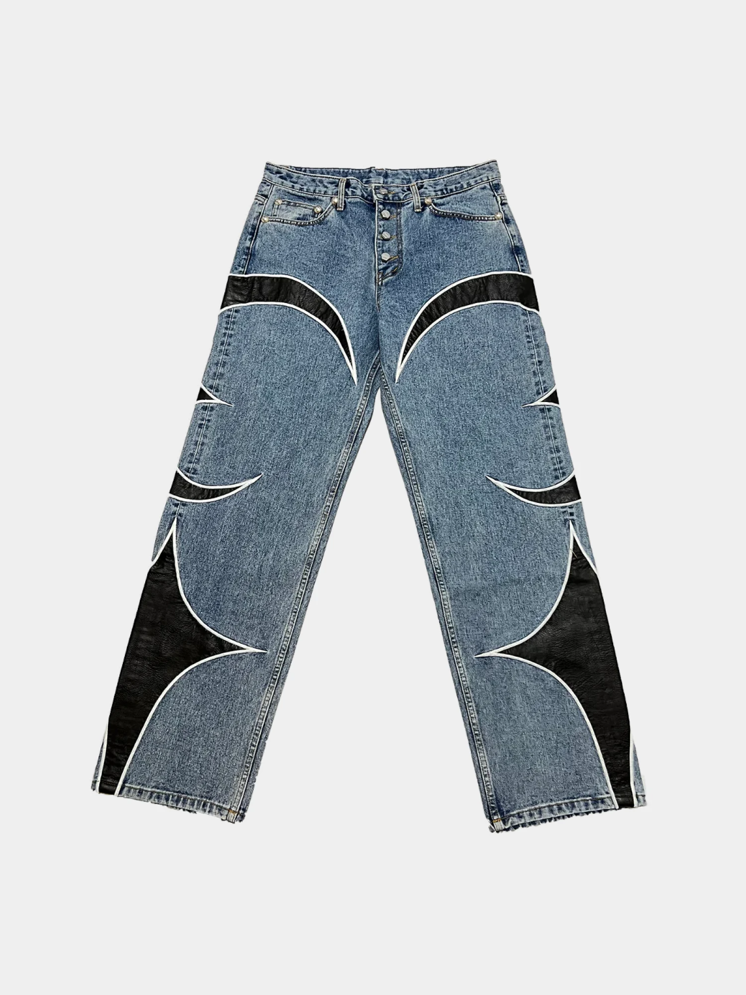 Джинсы Thug Club TC Leather Washing Denim Blue Black