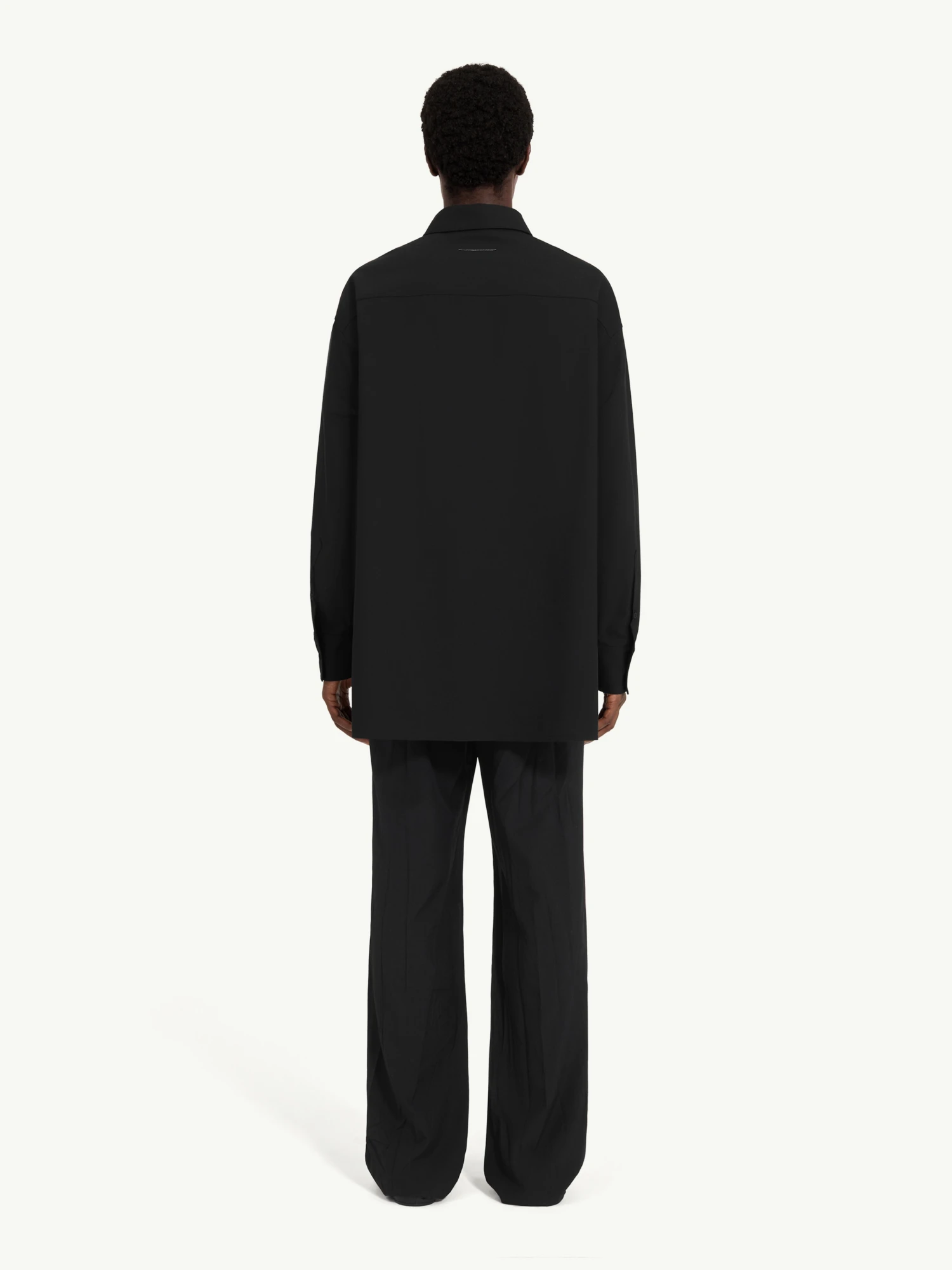 Рубашка MM6 Maison Margiela Tailored Wool-Blend Black