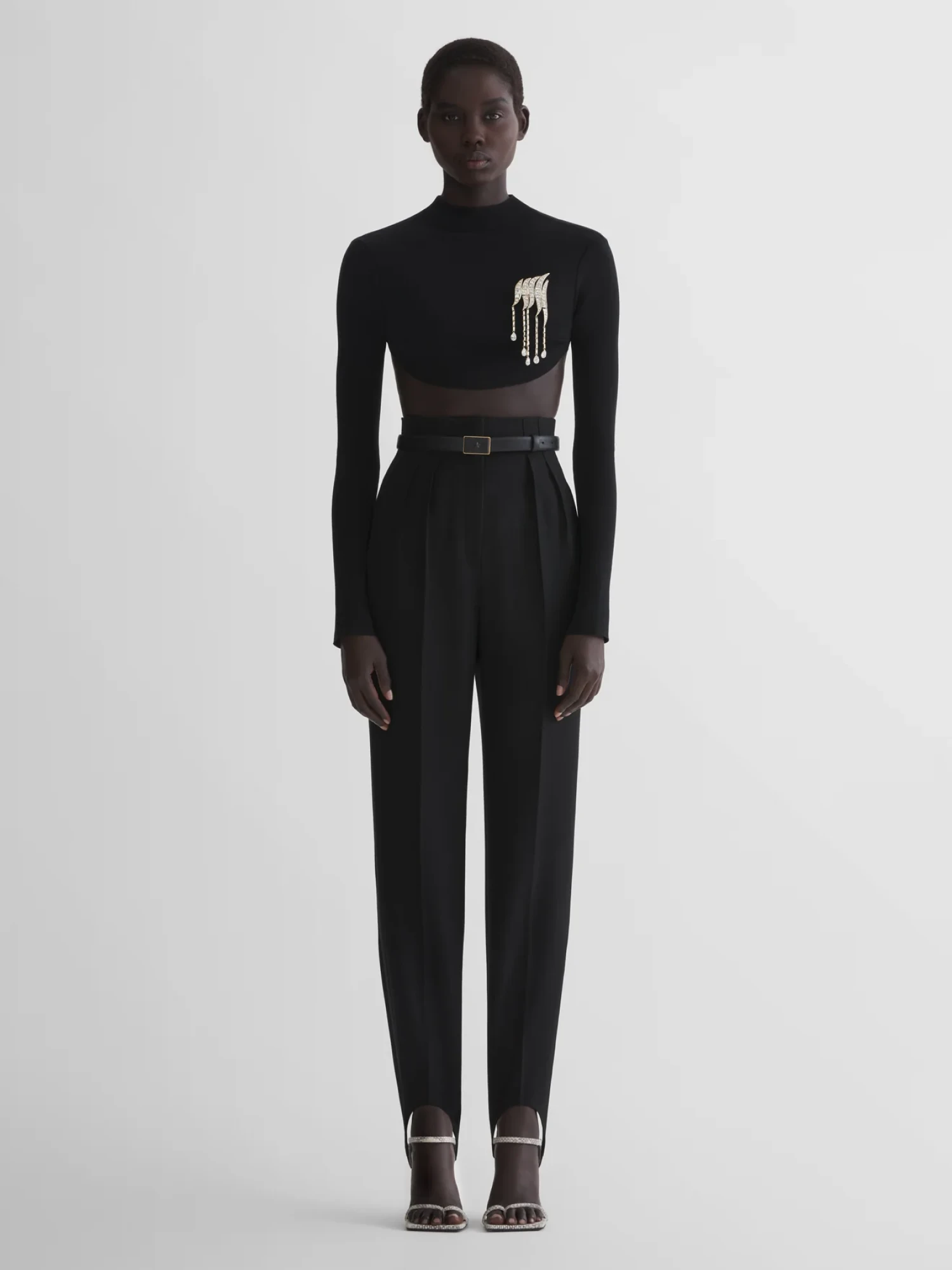 Женские брюки MUGLER Tuxedo Cigarette Stirrup Black