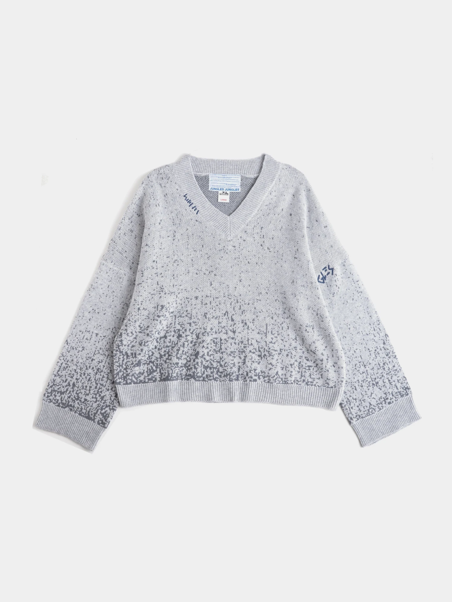 Свитер Jungles Jungles Logo Boxy V Neck Grey