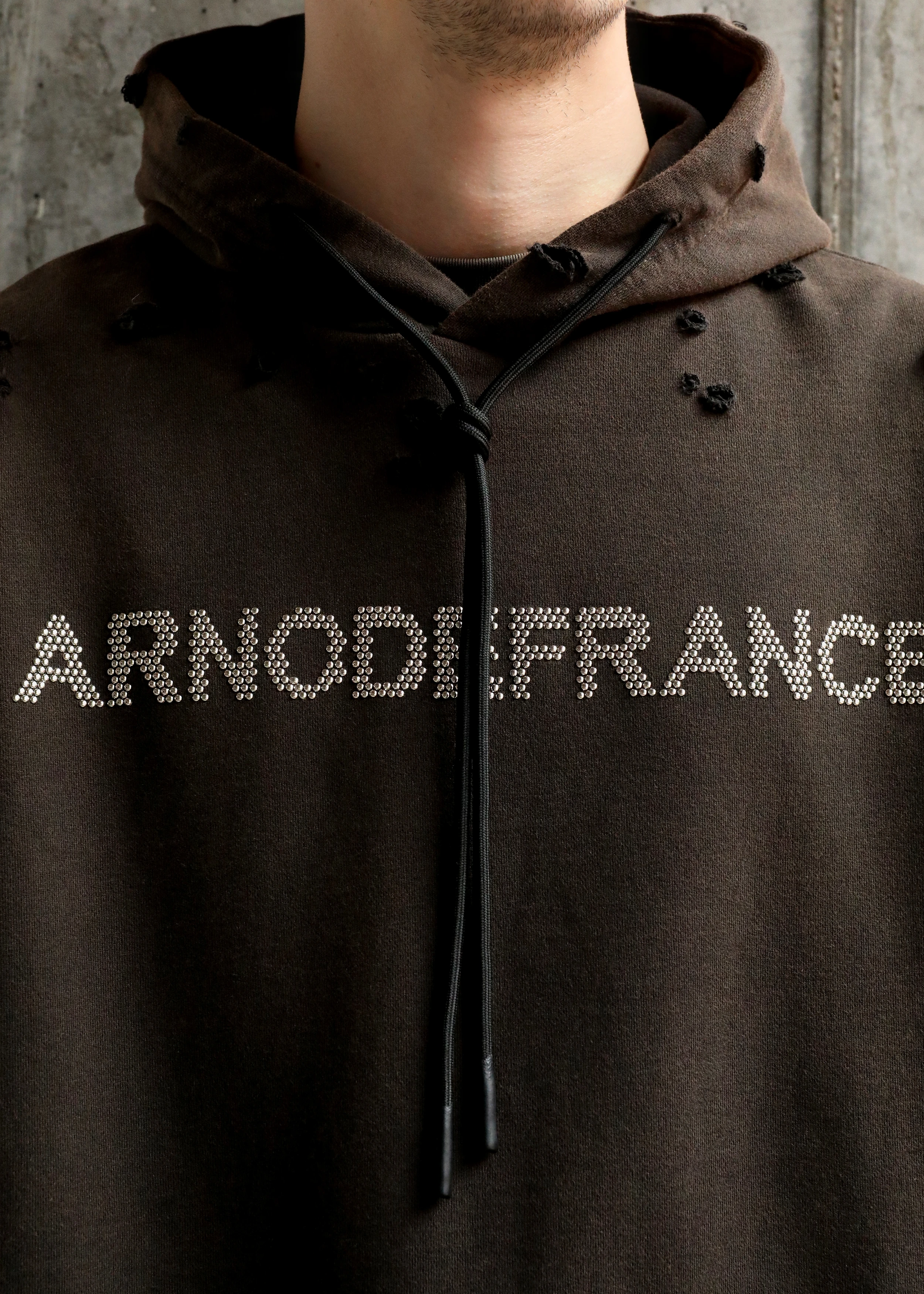 Худи ARNODEFRANCE Mega 'ARNODEFRANCE STUDS' Brown
