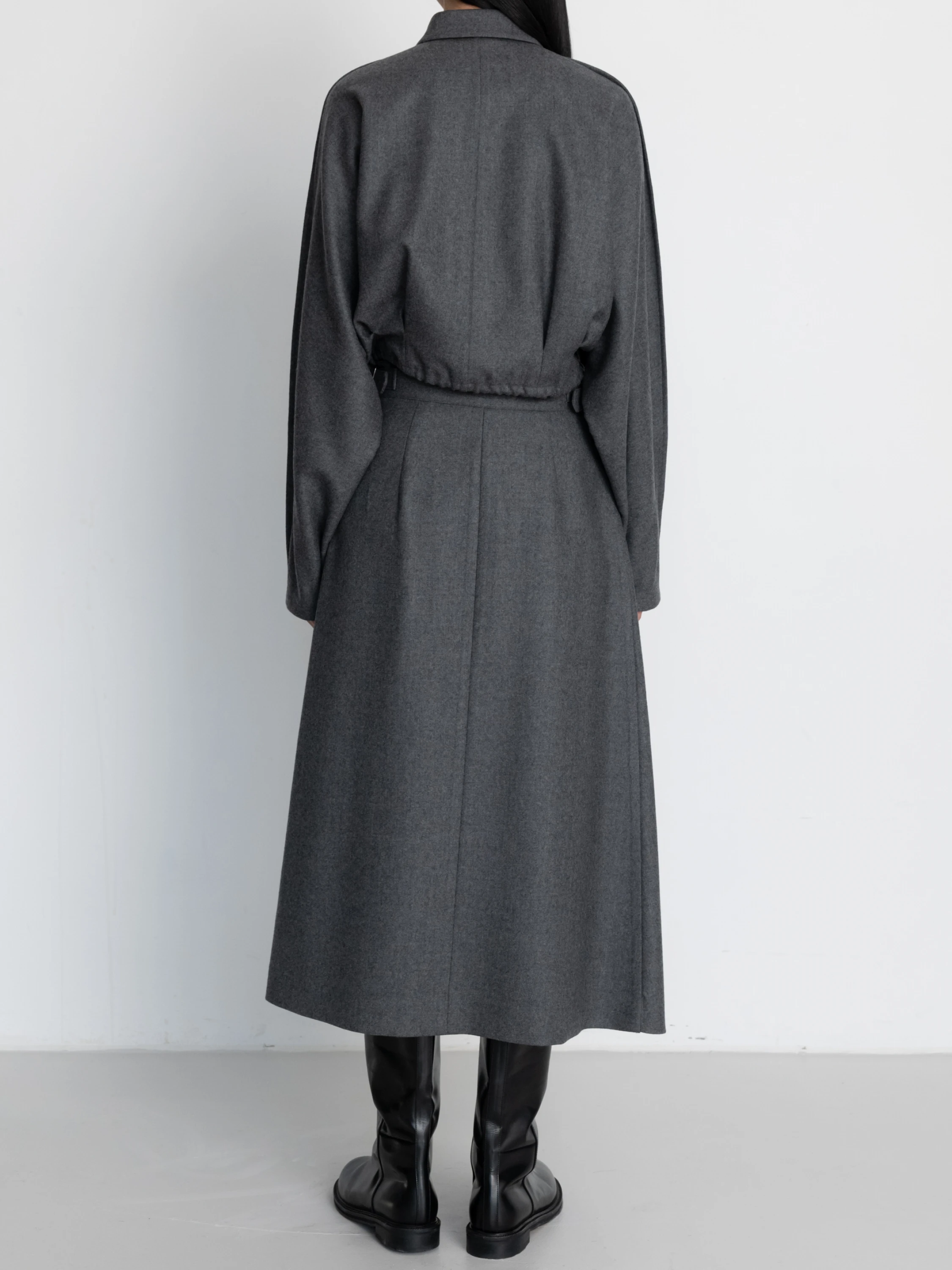 Женский овершот LE17SEPTEMBRE Waist String Wool Gray