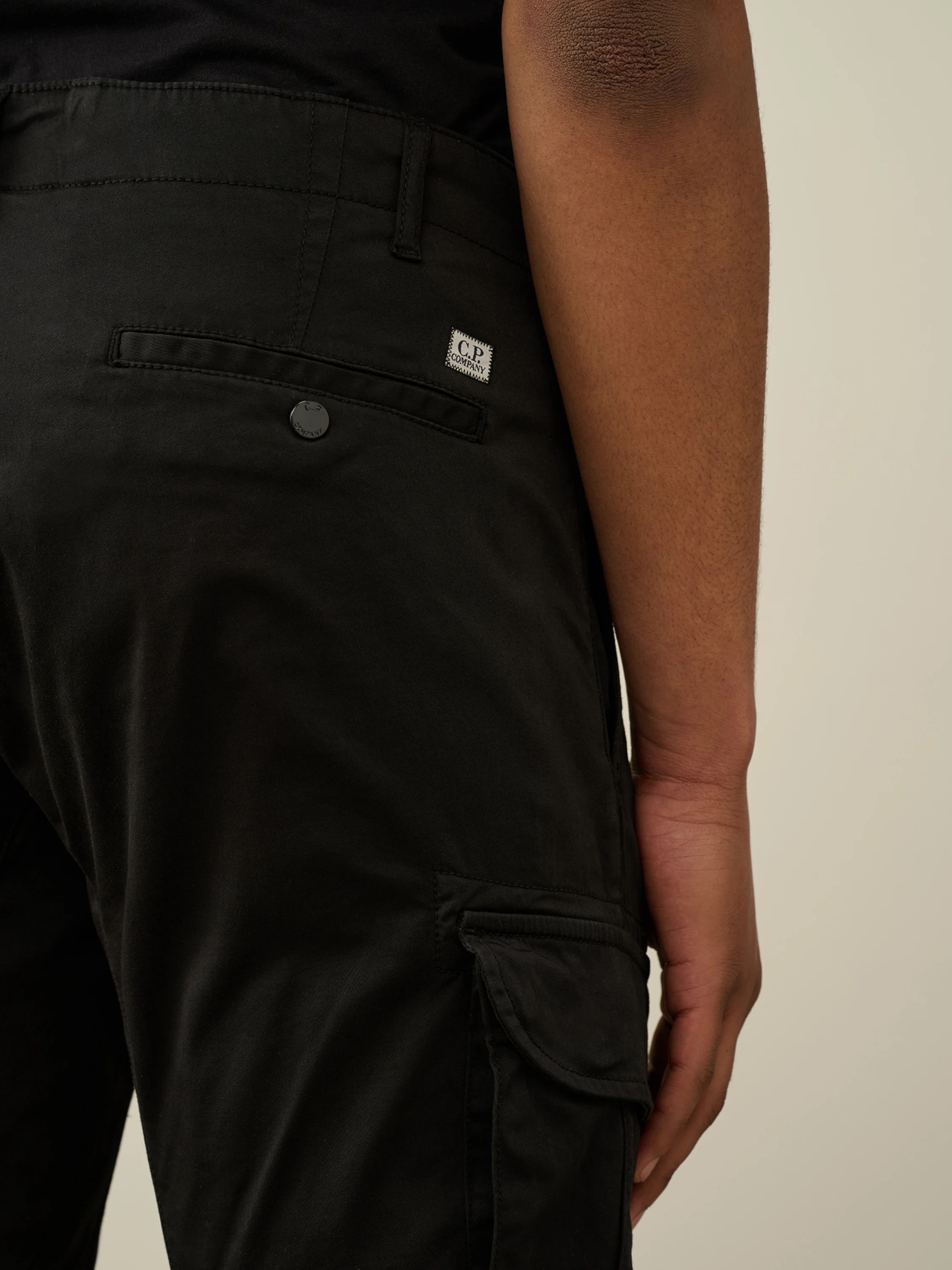 Брюки C.P. Company Stretch Sateen Lens Cargo Black
