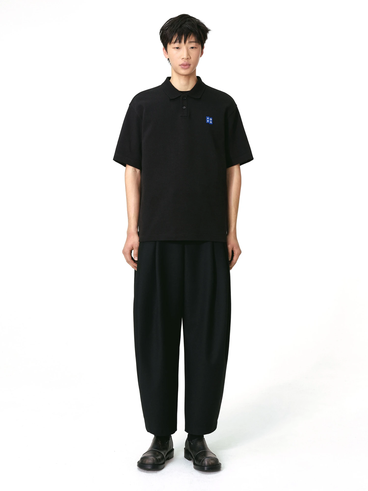 Поло ADERERROR Sig; BL Tag Polo T-Shirt 01 Black