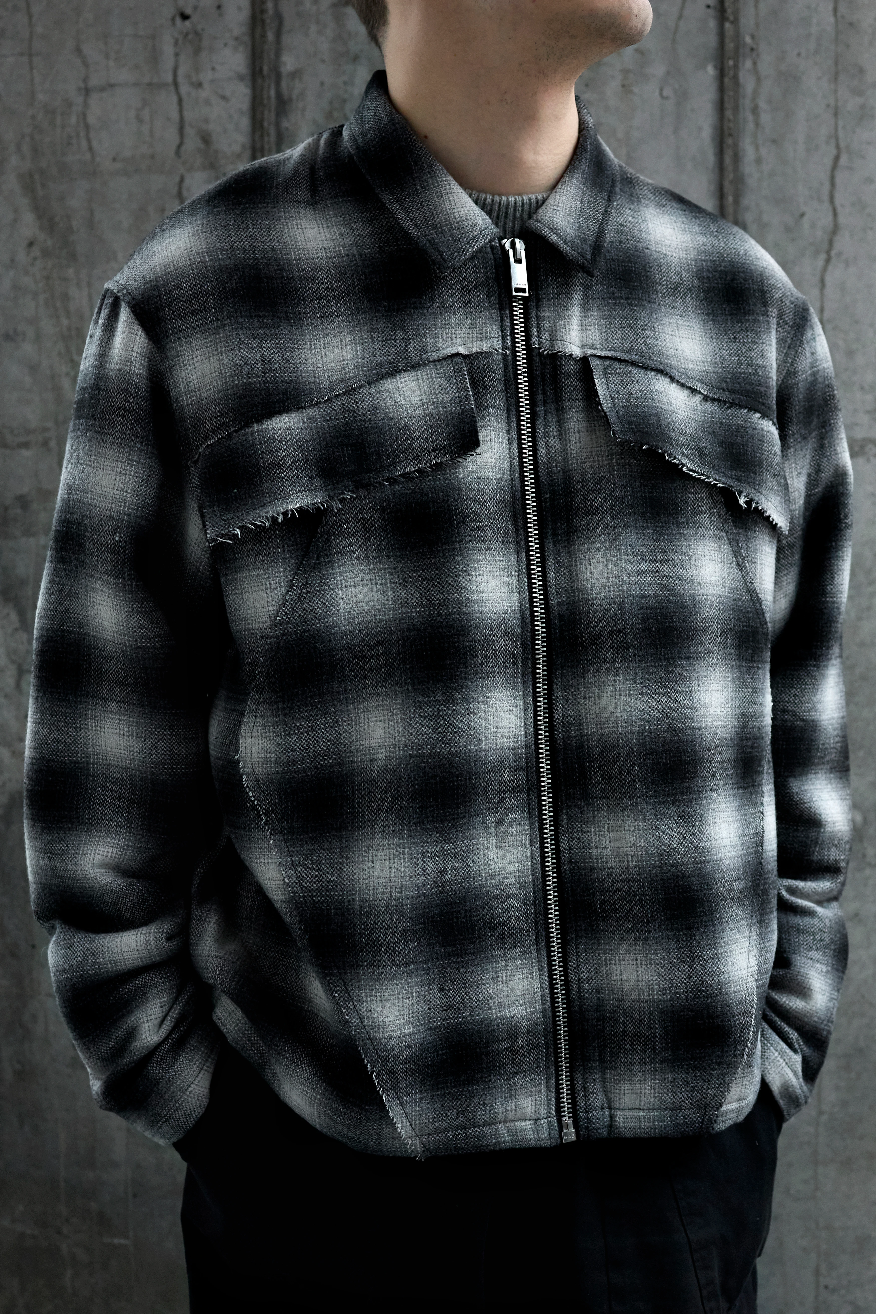 Куртка Han Kjøbenhavn Padded Checked Dark Grey